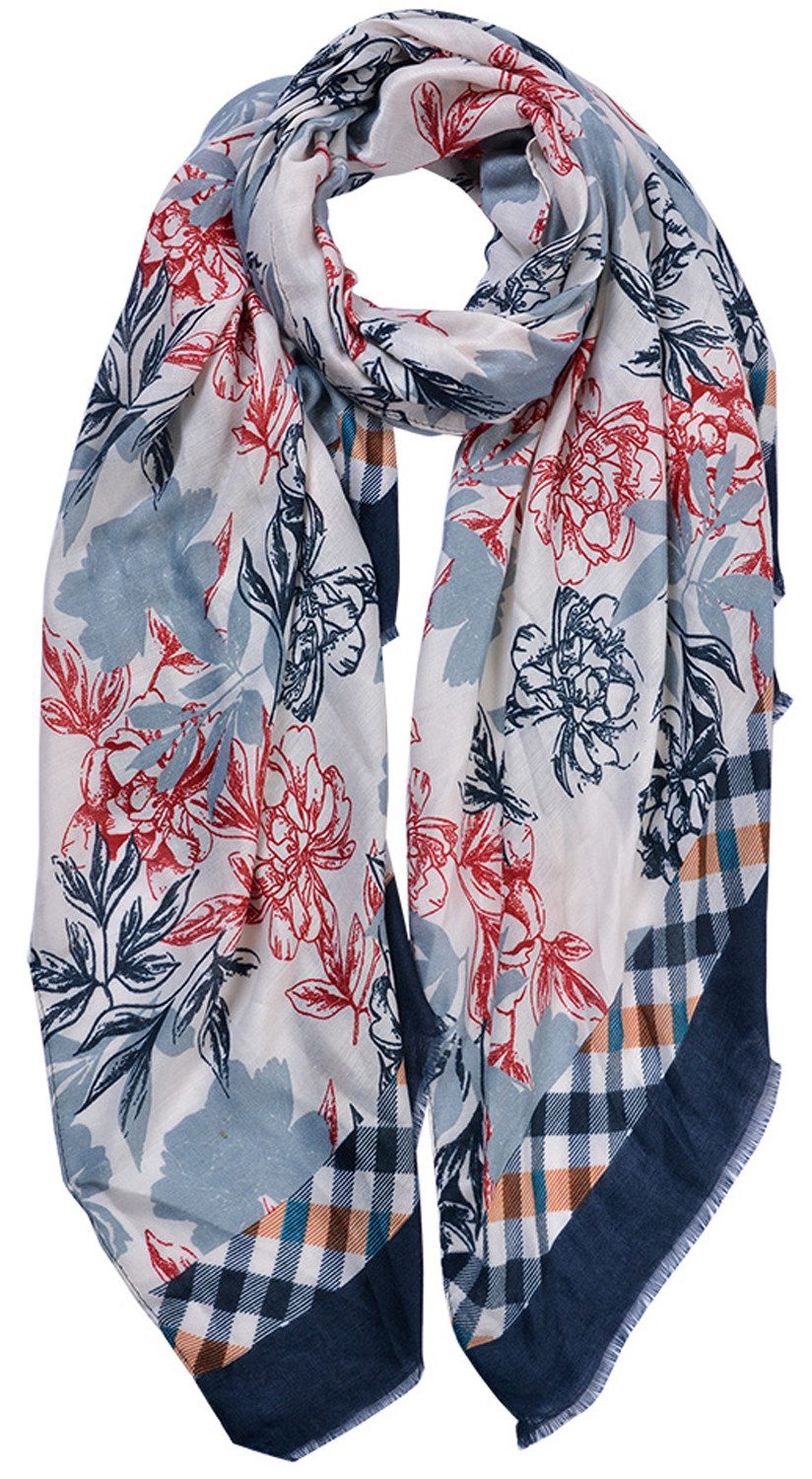 Juleeze Schal Gentle Breeze, (1-St. 1-teilig), leichter Damen Schal mit Blumenmuster