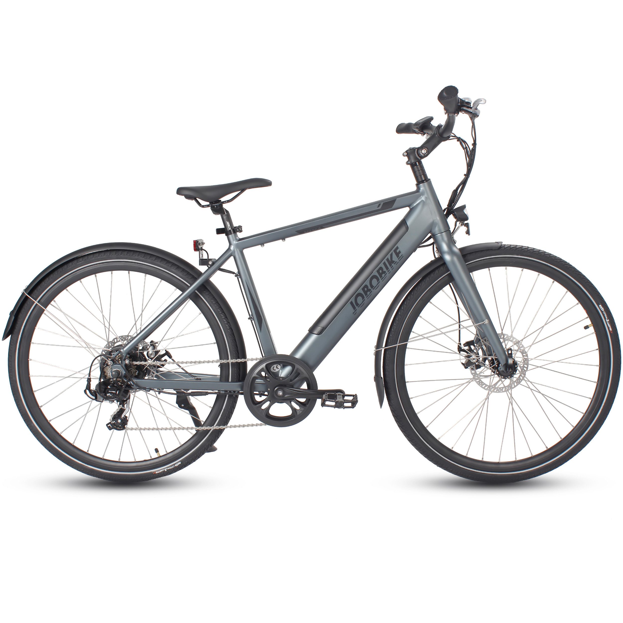 JOBOBIKE E-Bike Cityrad 28 Zoll für Damen und Herren, 504Wh Akku, VIVA E-Citybike, 60-100km, 7 Gang Shimano, Kettenschaltung, Heckmotor, 504 Wh, (mit Akku Schlüssel, mit Gepäckträger), nur 22kg, Pedelec Elektrofahrrad mit Scheibenbremsen, ab 165 cm