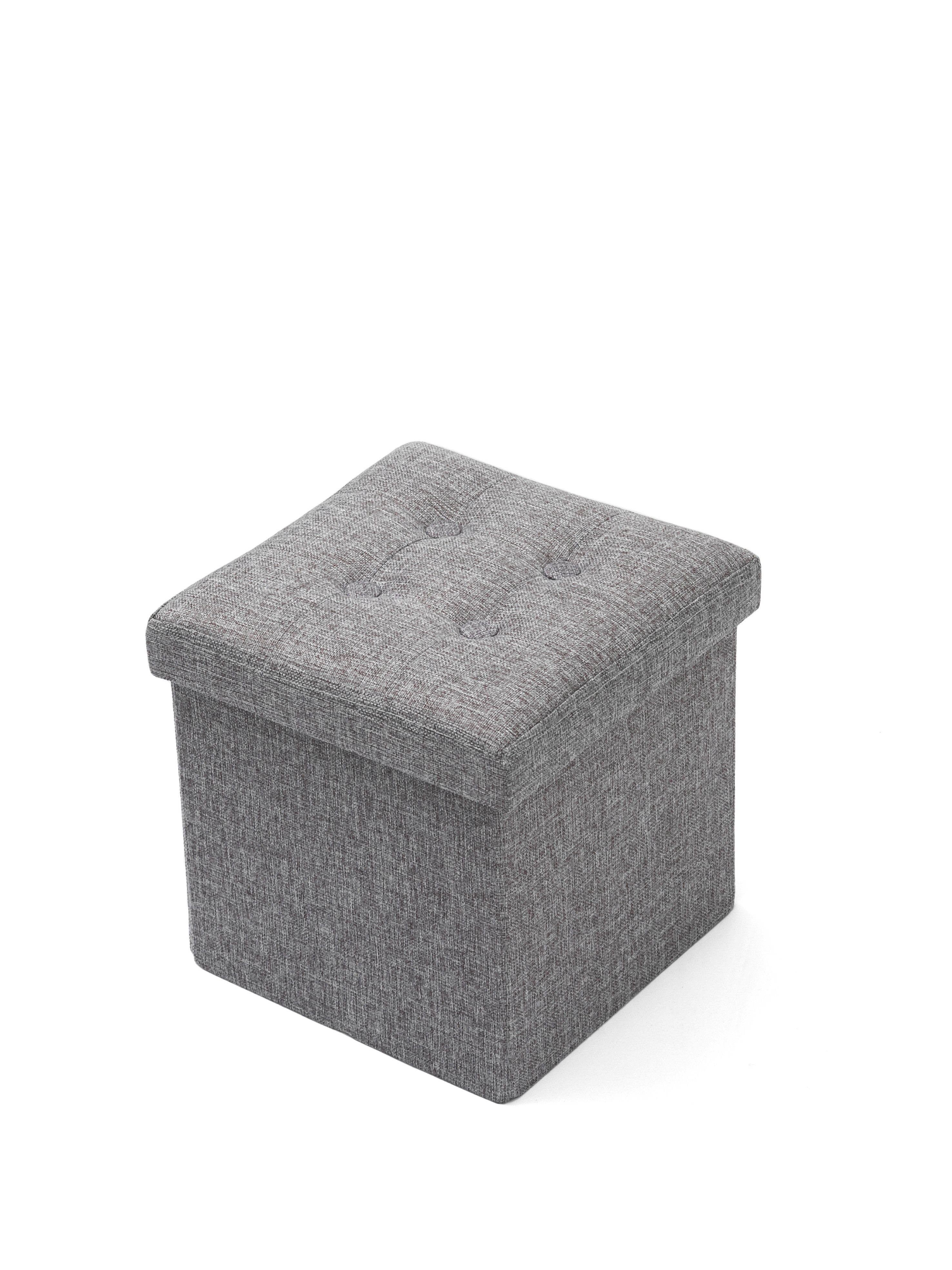 Oak&Tea Sitzhocker Sitzhocker mit Stauraum, Aufbewahrungsbox mit Deckel,30cm, grau, 30 x 30 x 30 cm, mit Stauraum