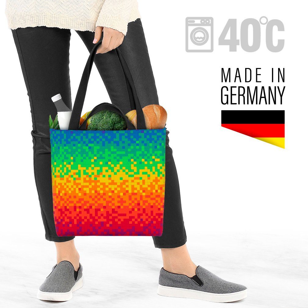 VOID Henkeltasche (1-tlg), Pixel CSD Regenbogen Digital Gay Regenbogen Lesben Digital Pixel Schw