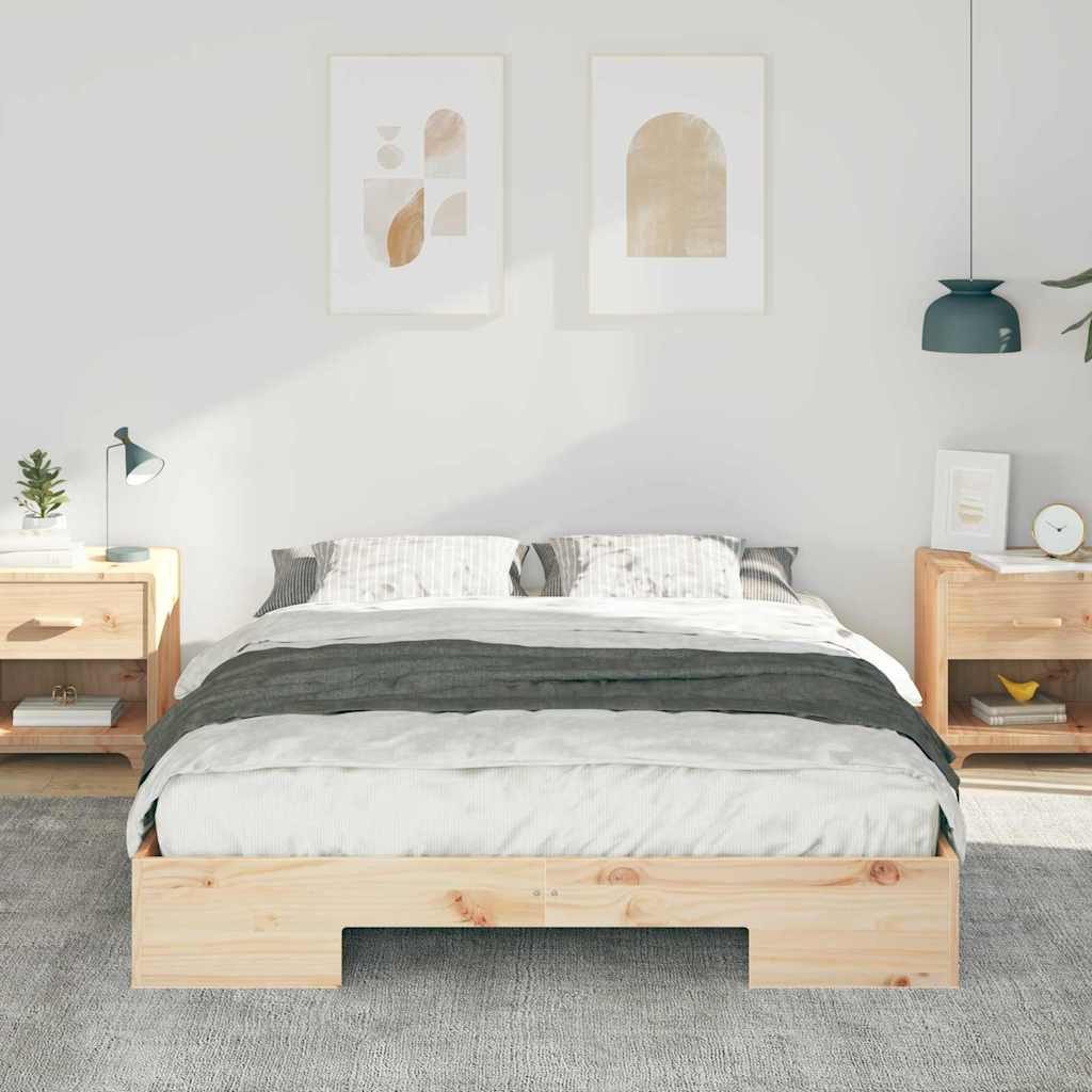 vidaXL Bett Bettgestell Braun 150 x 200 cm (1-tlg) günstig online kaufen