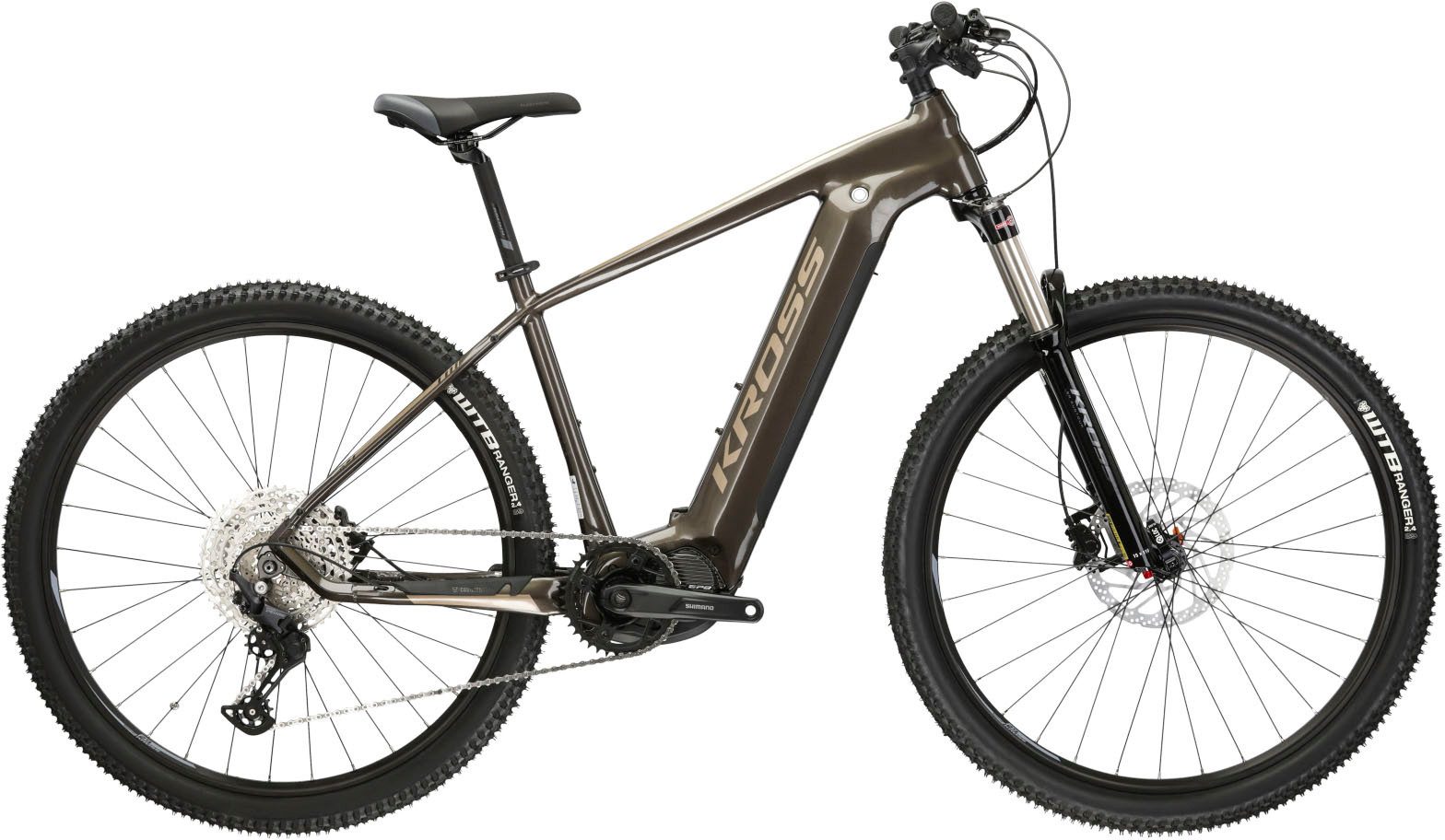 Kross E-Bike Mountainbike Level Boost 2.0 29" braun - Shimano Mittelmotor, 11 Gang Shimano DEORE M5100 Schaltwerk, Kettenschaltung, Mittelmotor, 500 Wh, SHIMANO 36 V/250 W, Mittelmotor EP800