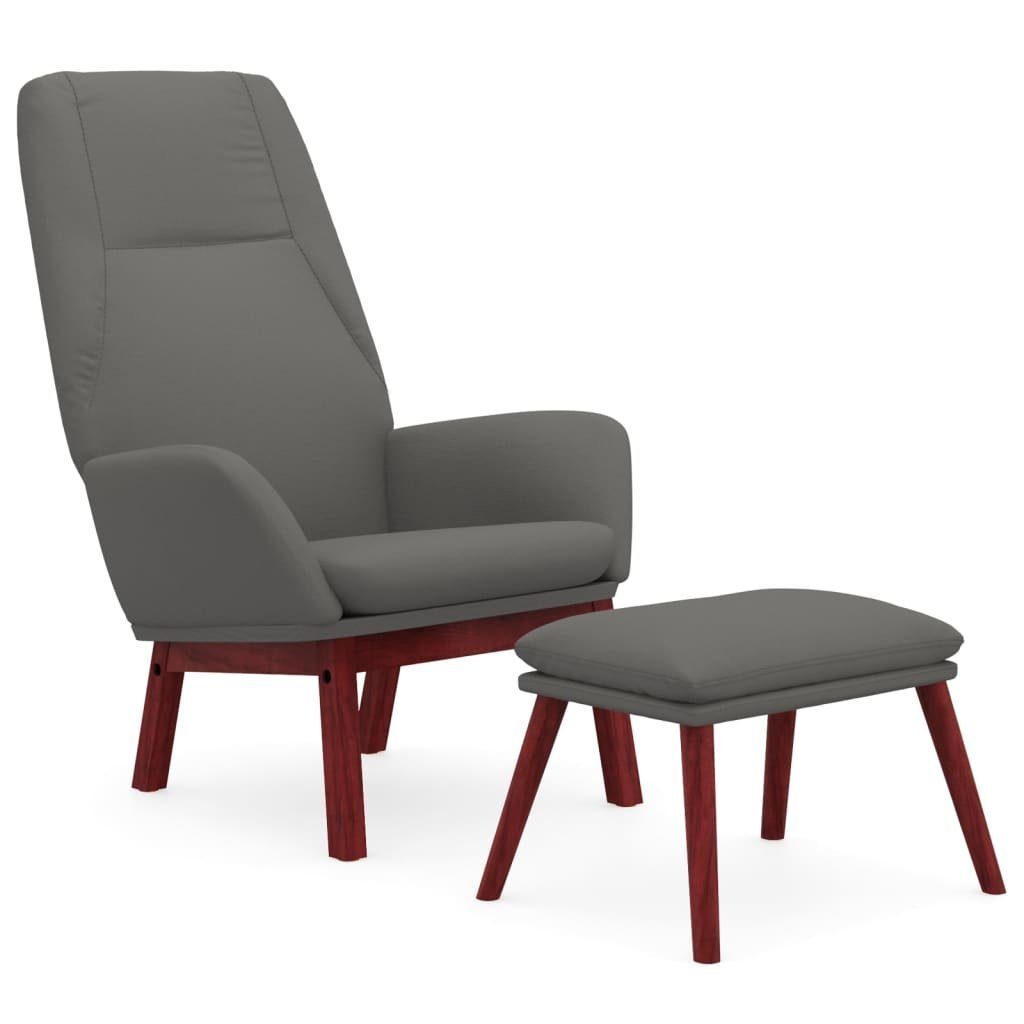 vidaXL Sessel Relaxsessel mit Hocker Hellgrau günstig online kaufen