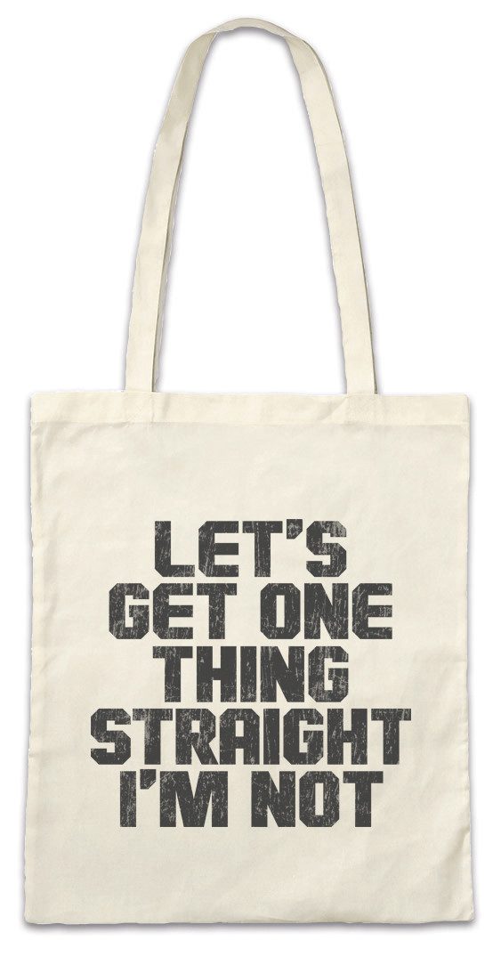 Beuteltasche Straigth I'm Not Stofftasche Queer Gay Schwul Lesbian Homosexuell