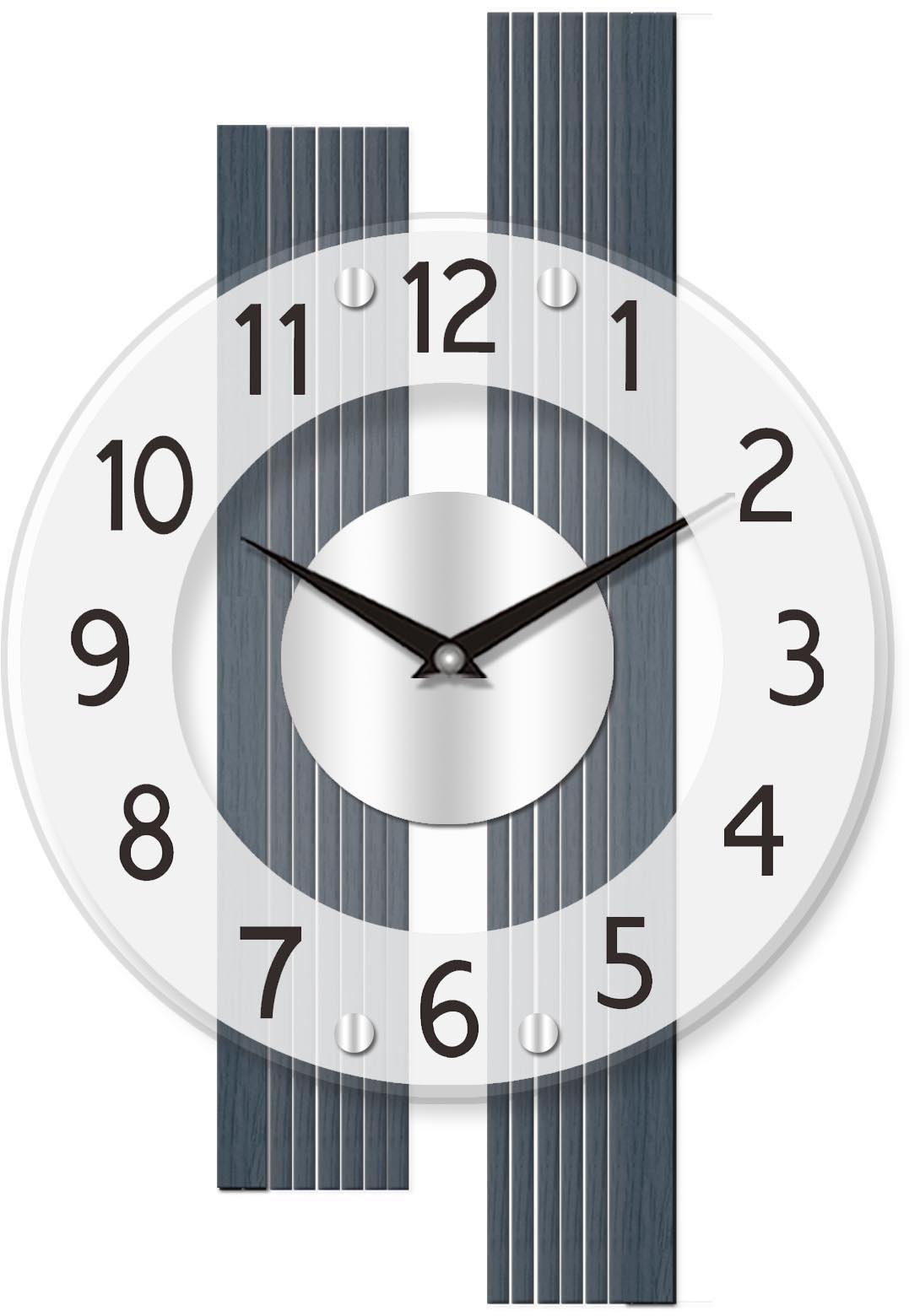 AMS Funkwanduhr F5876 (Quarzuhr,Holz,Wohnzimmer,Esszimmer,Küche,Made in Germany,Büro)