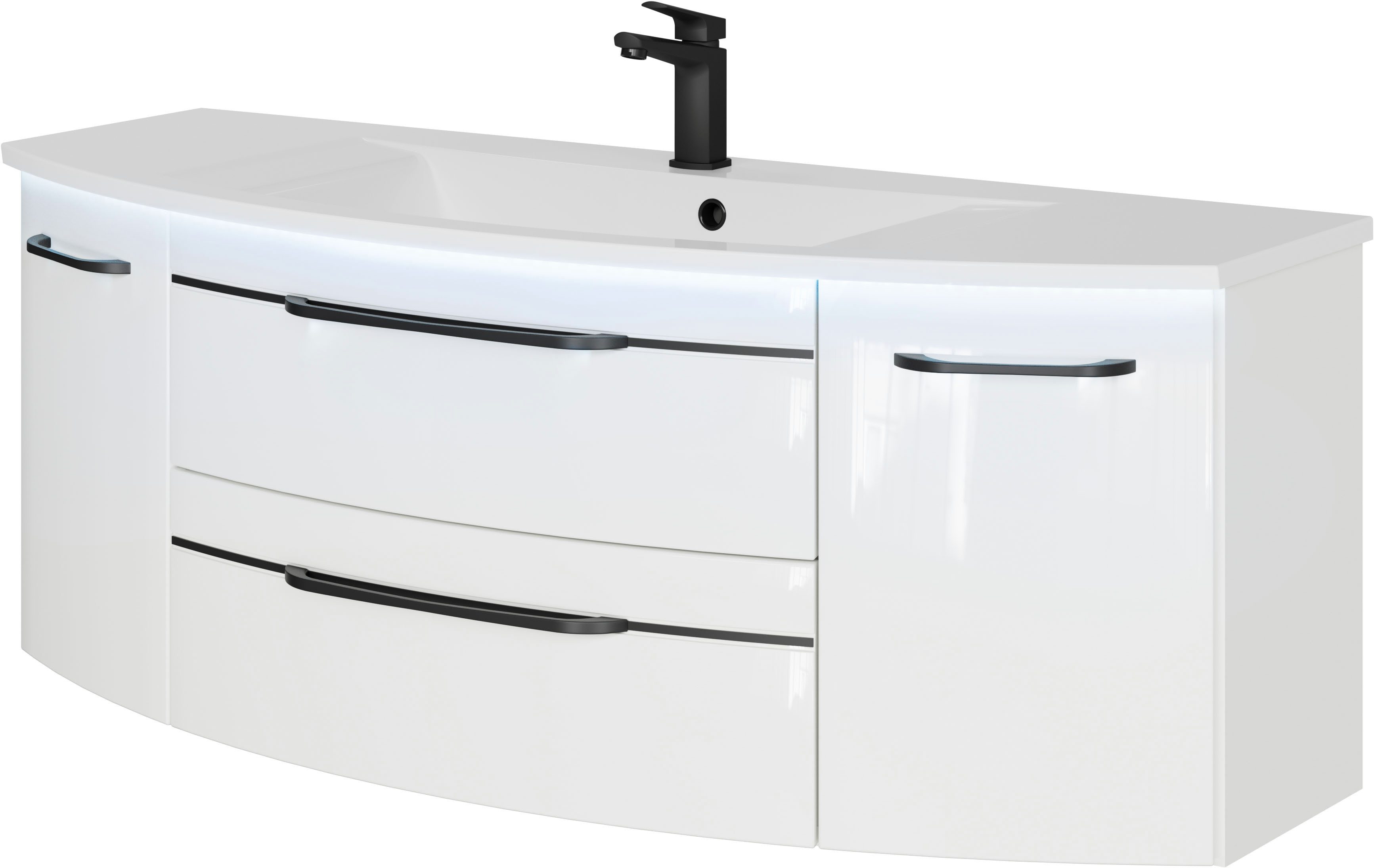 Saphir Waschtisch "Serie 7045 Mineralmarmor-Waschtisch und Unterschrank, 13 günstig online kaufen