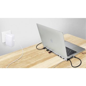 Renkforce Laptop-Dockingstation 15-in-1 USB-C® Notebook Dockingstation, integrierter Kartenleser, USB-C® Power Delivery