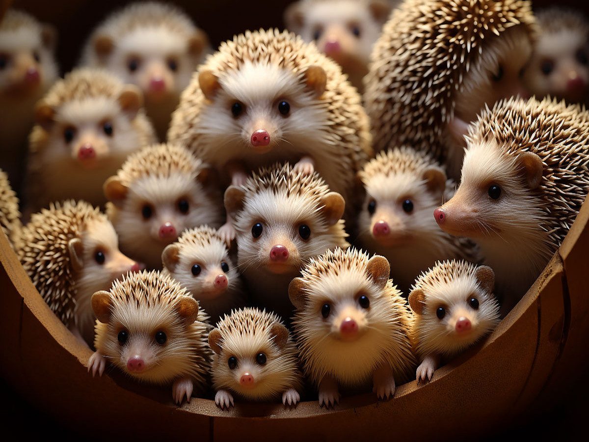 CALVENDO Puzzle CALVENDO Puzzle Viele Igel auf einem Bild, 1000 Teile Lege-Größe 64x4, 1000 Puzzleteile