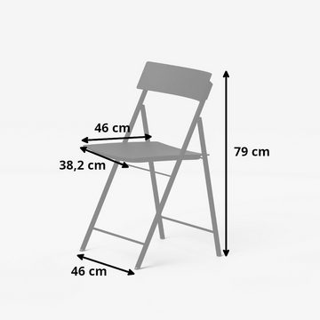 moebel-dich-auf Klappstuhl PEPPER (Design-Klappstuhl Faltbarer Stuhl Gastronomieklappstuhl Caféklappstuhl), Struktur aus lackiertem Stahl