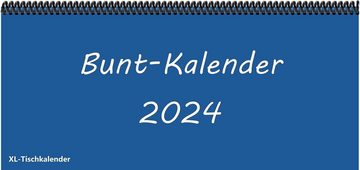 E&Z Verlag Gmbh Schreibtischkalender Bunt - Kalender XL 2024 in der Trendfarbe königsblau