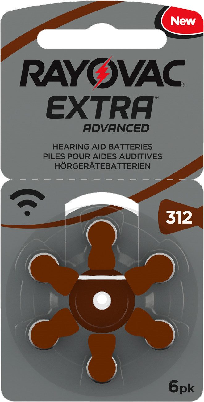RAYOVAC RAYOVAC R312AE Extra Advanced vom Typ 312 Hörgeräte-Batterien (im 6er Knopfzelle