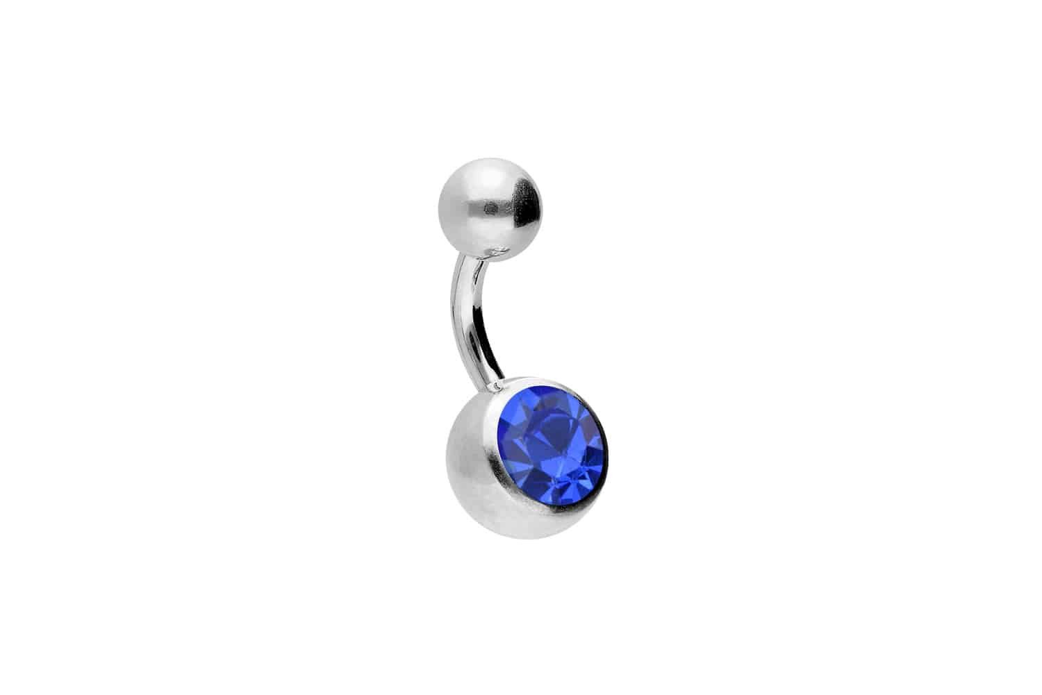 PIERCINGLINE Bauchnabelpiercing Chirurgenstahl Bananabell KRISTALL (Bananab günstig online kaufen