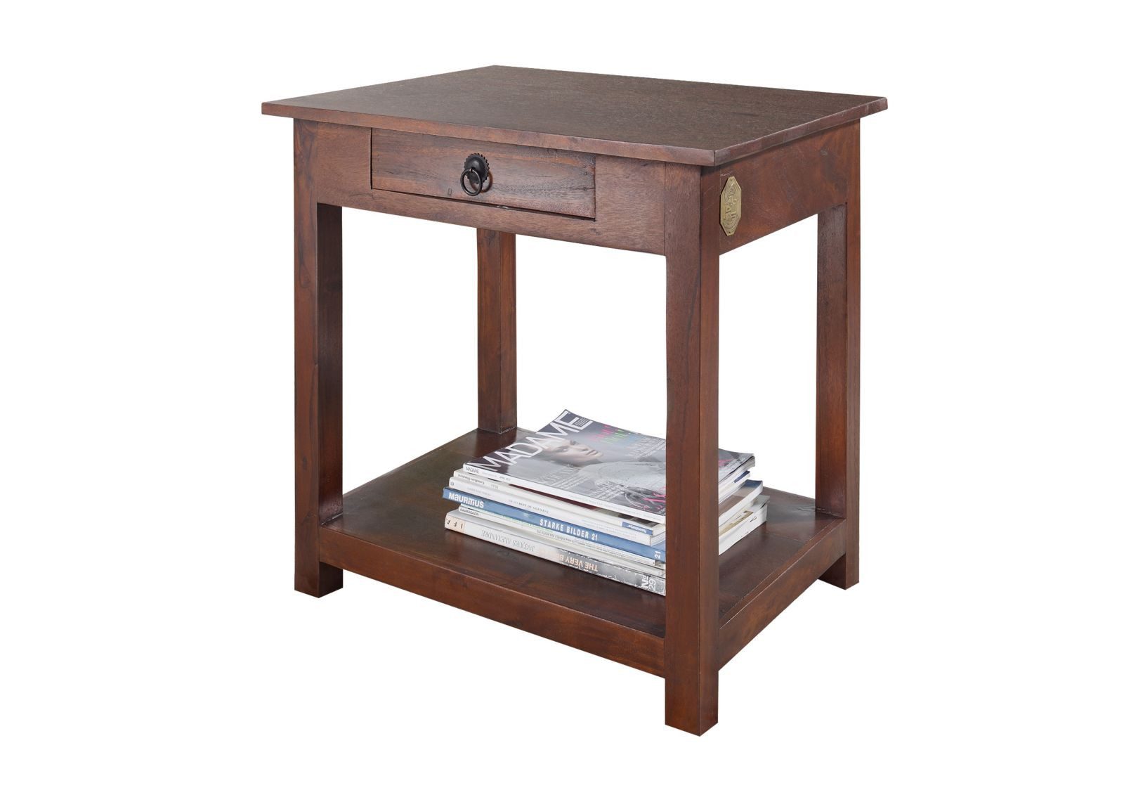 Massivmoebel24 Beistelltisch OXFORD (Beistelltisch Akazie 61x45x60 günstig online kaufen