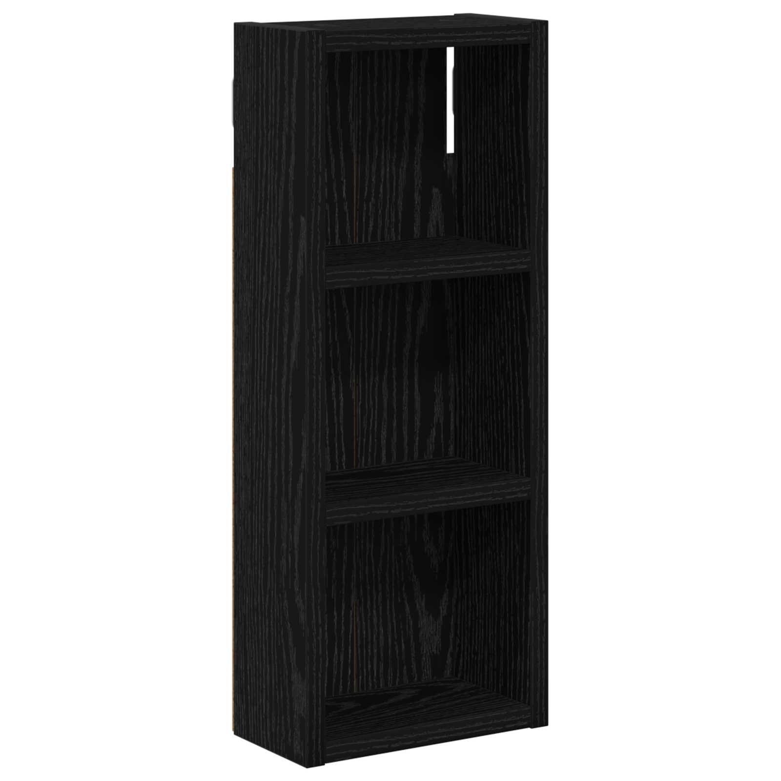vidaXL Badezimmerspiegelschrank Badezimmer-Wandschrank Schwarz Eichen-Optik 20 x 10 x 50 cm (1-St)