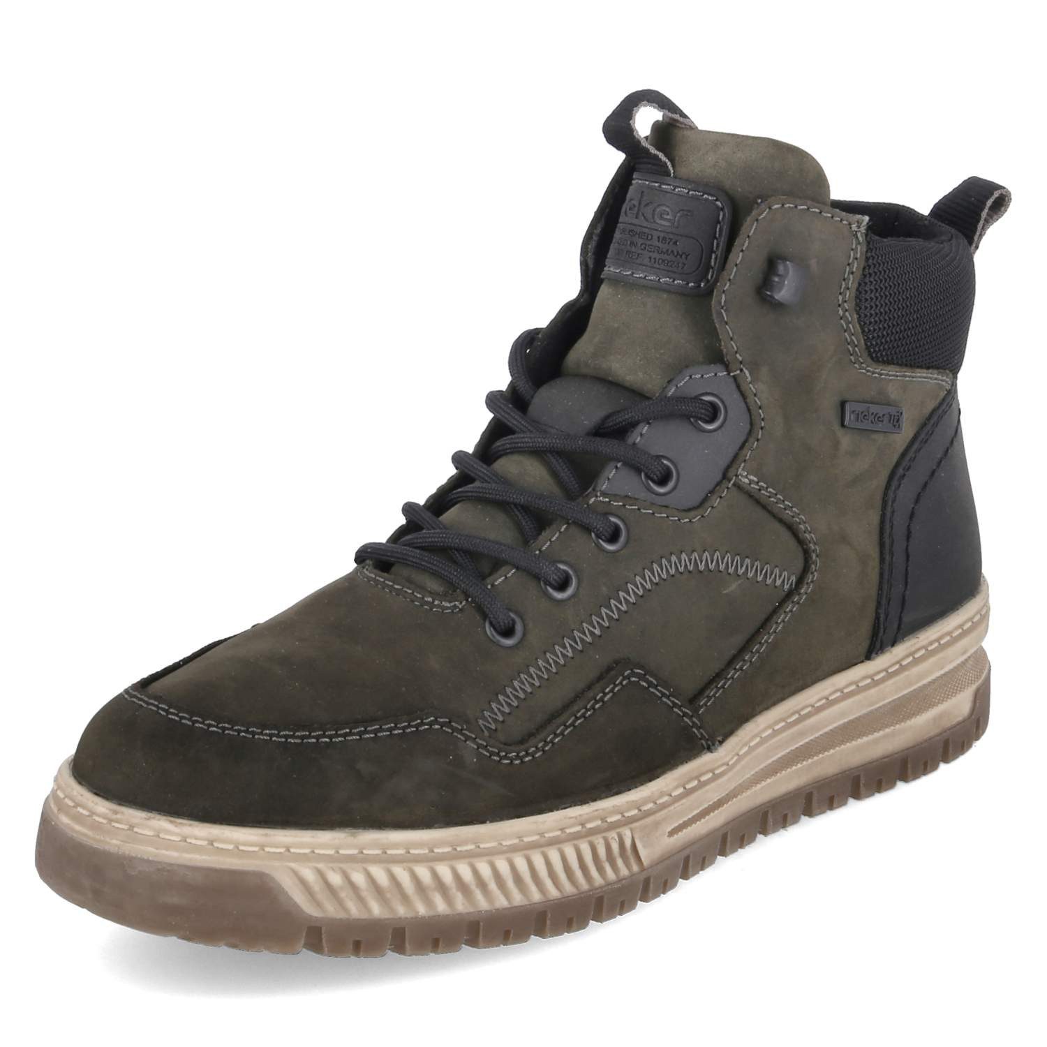Rieker Rieker 38554-54 Herren Leder und Synthetik gruen Schnürstiefel günstig online kaufen
