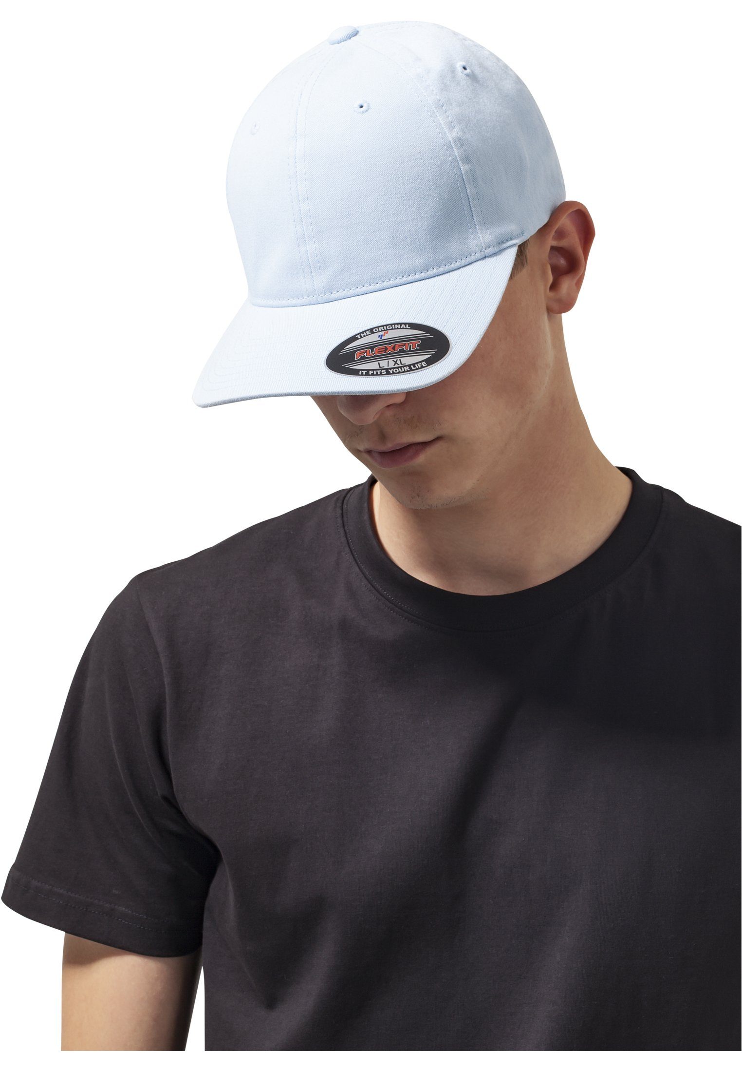 Cotton Hat Washed Dad Garment lightblue Accessoires Flexfit Flexfit Flex Cap