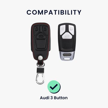 kwmobile Schlüsseltasche Autoschlüssel Kunstleder Hülle für Audi (1-tlg), Schlüsselhülle Schlüssel Case Cover
