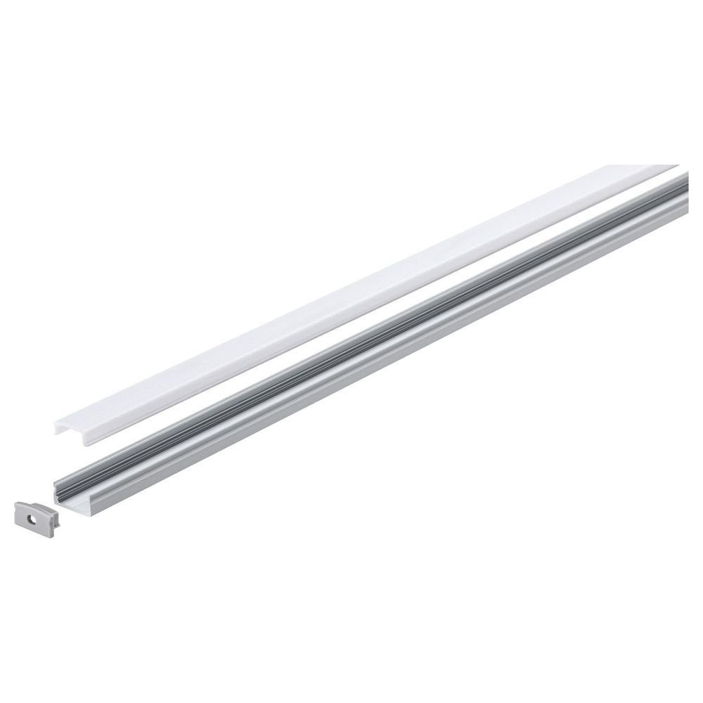 Diffusor 2000mm, Streifen LED Profil Base Aluminium Profilelemente in Paulmann 1-flammig, mit LED-Stripe-Profil