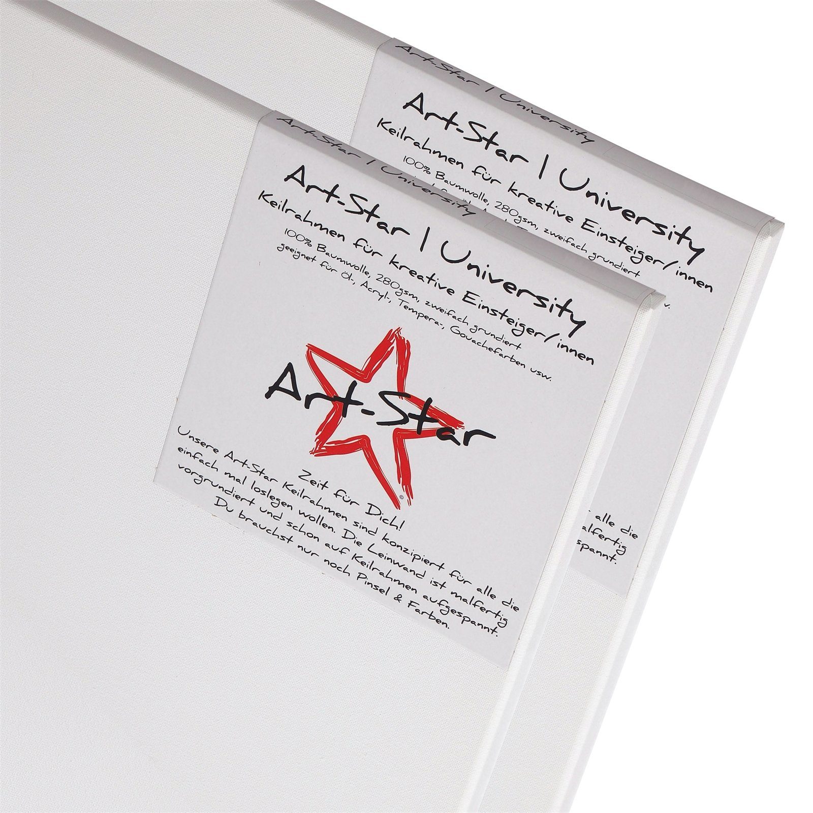 Art Star Keilrahmen 2x ART-STAR UNIVERSITY KEILRAHMEN 70x70cm, blanko Leinwände zum malen, Malfertig. Einfach auspacken und loslegen.