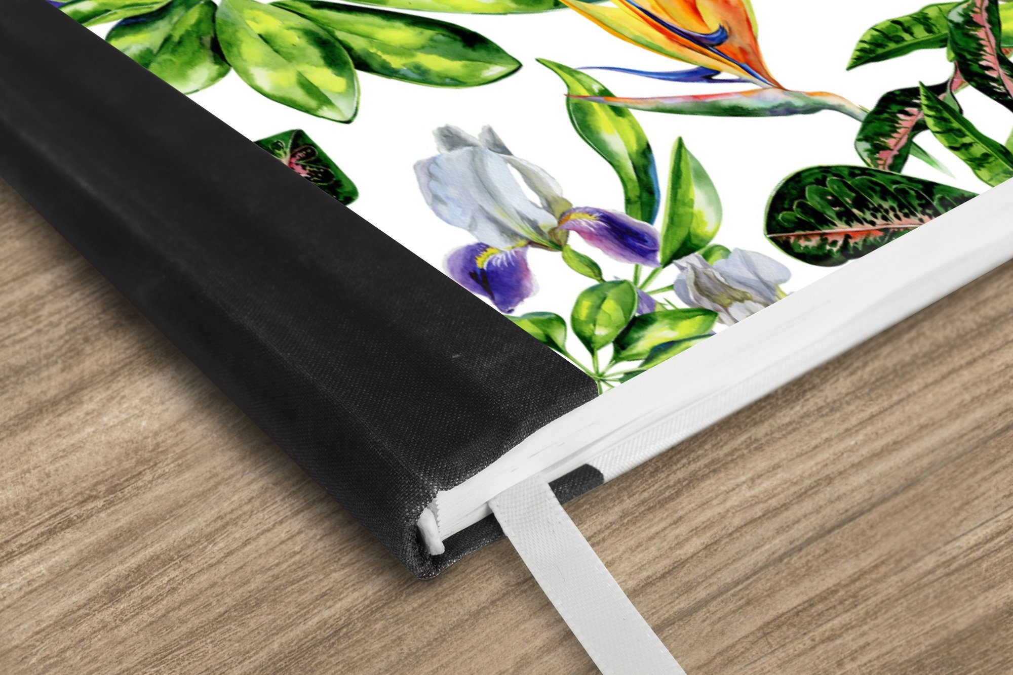Thumbnail - MuchoWow Notizbuch Paradiesvogelpflanze - Blätter - Grün, Notebook, Notizblock a5, Tagebuch, Journal Liniert