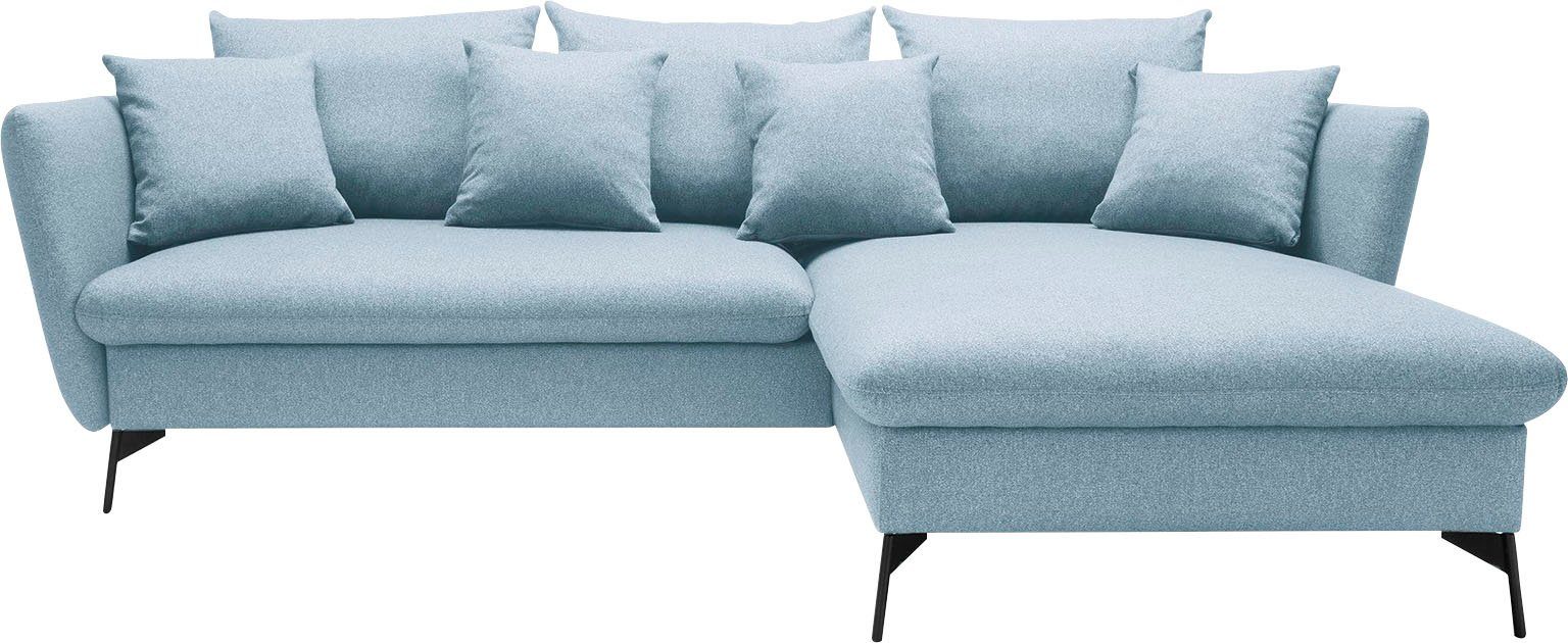 OTTO home Ecksofa LIVORNO,258 cm, L-Form, Schlaffunktion u. Bettkasten (139/224cm), Samt, Struktur, Webstoff. Reduzierter Preis € 999,99. Unverbindliche Preisempfehlung € 1.599,00