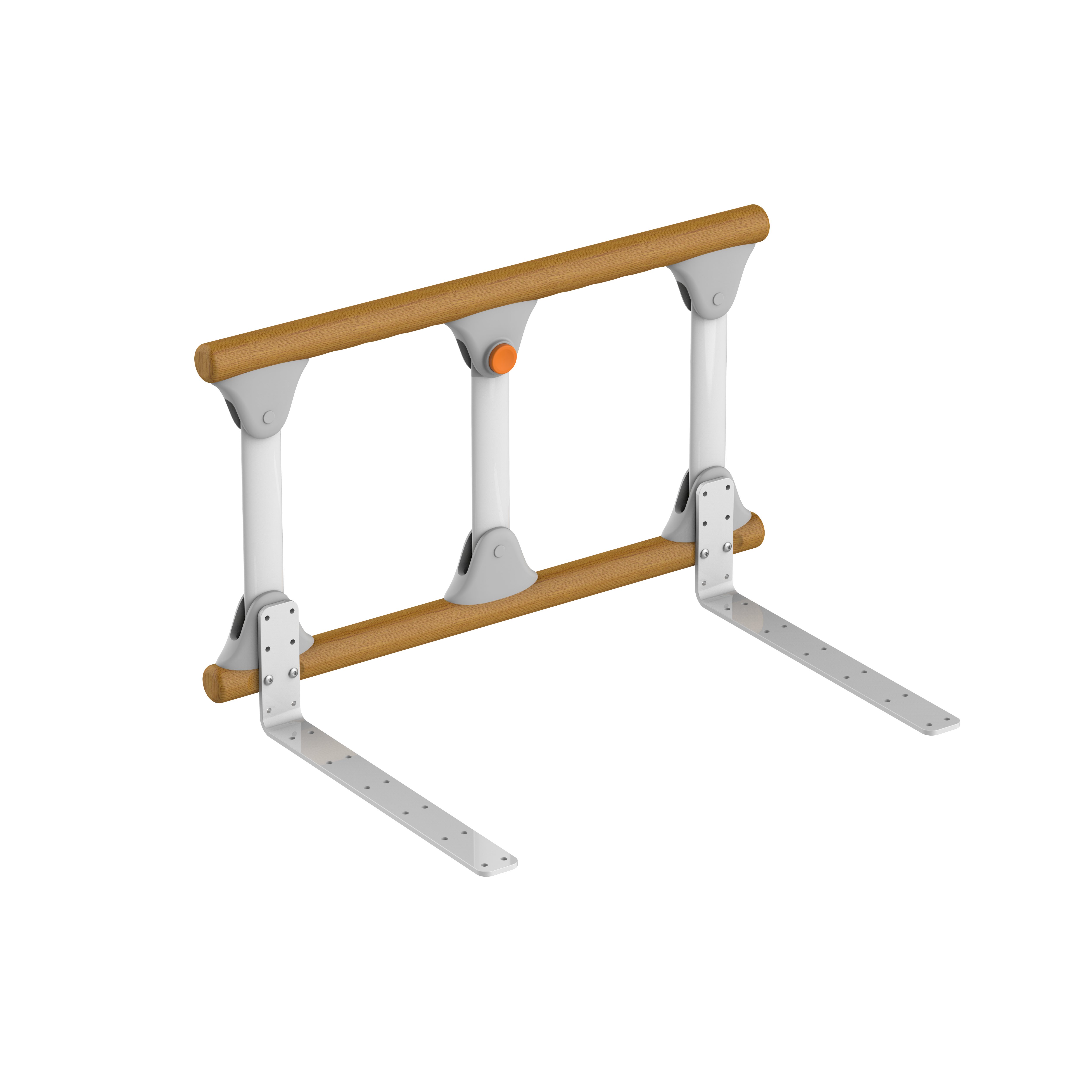 HEUFFE Bett - Aufstehhilfe Faltbares Bettgitter, Pflegebettgitter, aufstehhilfe Rausfallschutz, Klappbare Bettschiene mit Sturzsicherung-Holz