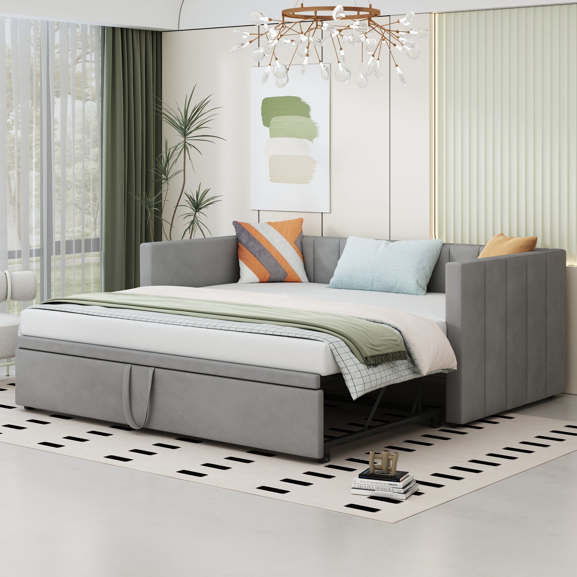 HAUSS SPOLE Schlafsofa 90/180x200 cm Ausziehbares günstig online kaufen