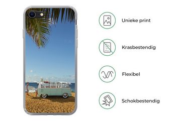 MuchoWow Handyhülle Strand - Bus - Surfen, Handyhülle Apple iPhone 7, Smartphone-Bumper, Print, Handy Schutzhülle