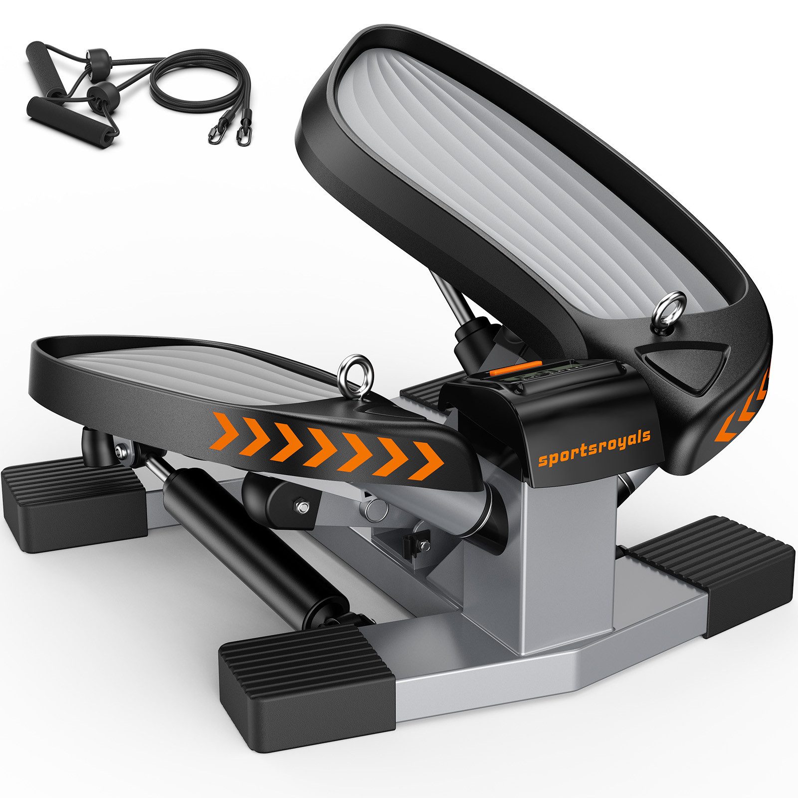 Sportsroyals Stepper Trainingsgerät Stair Stepper für zu Hause, Up-Down Swing Stepper (1-tlg), mit Power Ropes für Bein-/Arm-/Gesäßtraining