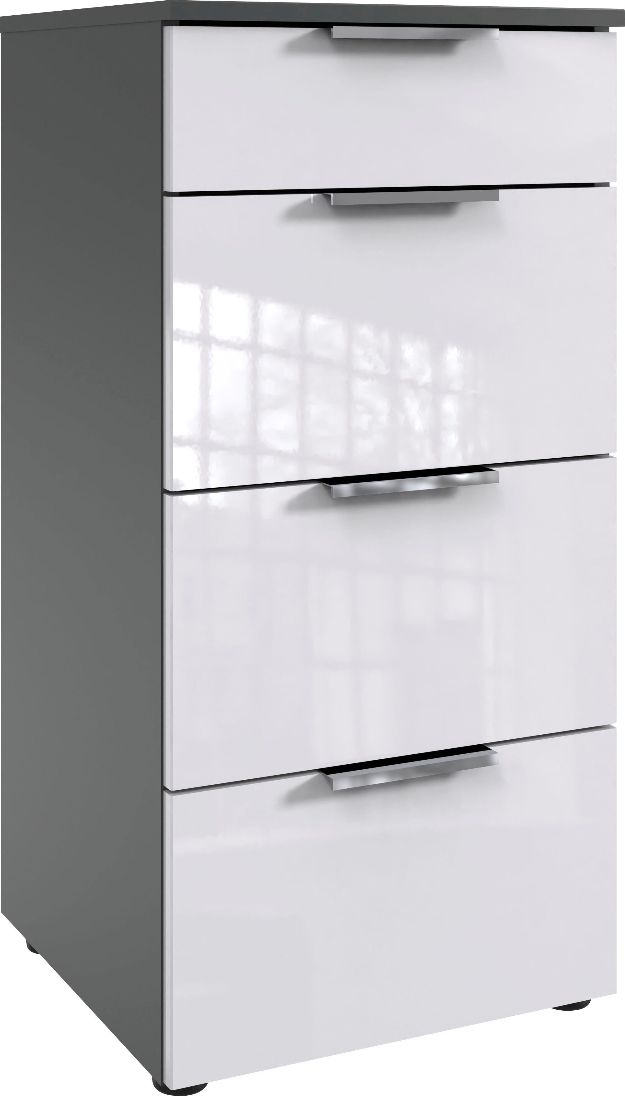 Wimex Schubkastenkommode level36 D by fresh to go, mit soft-close Funktion und Lackfronten, 4 Schubladen, Kommode hoch