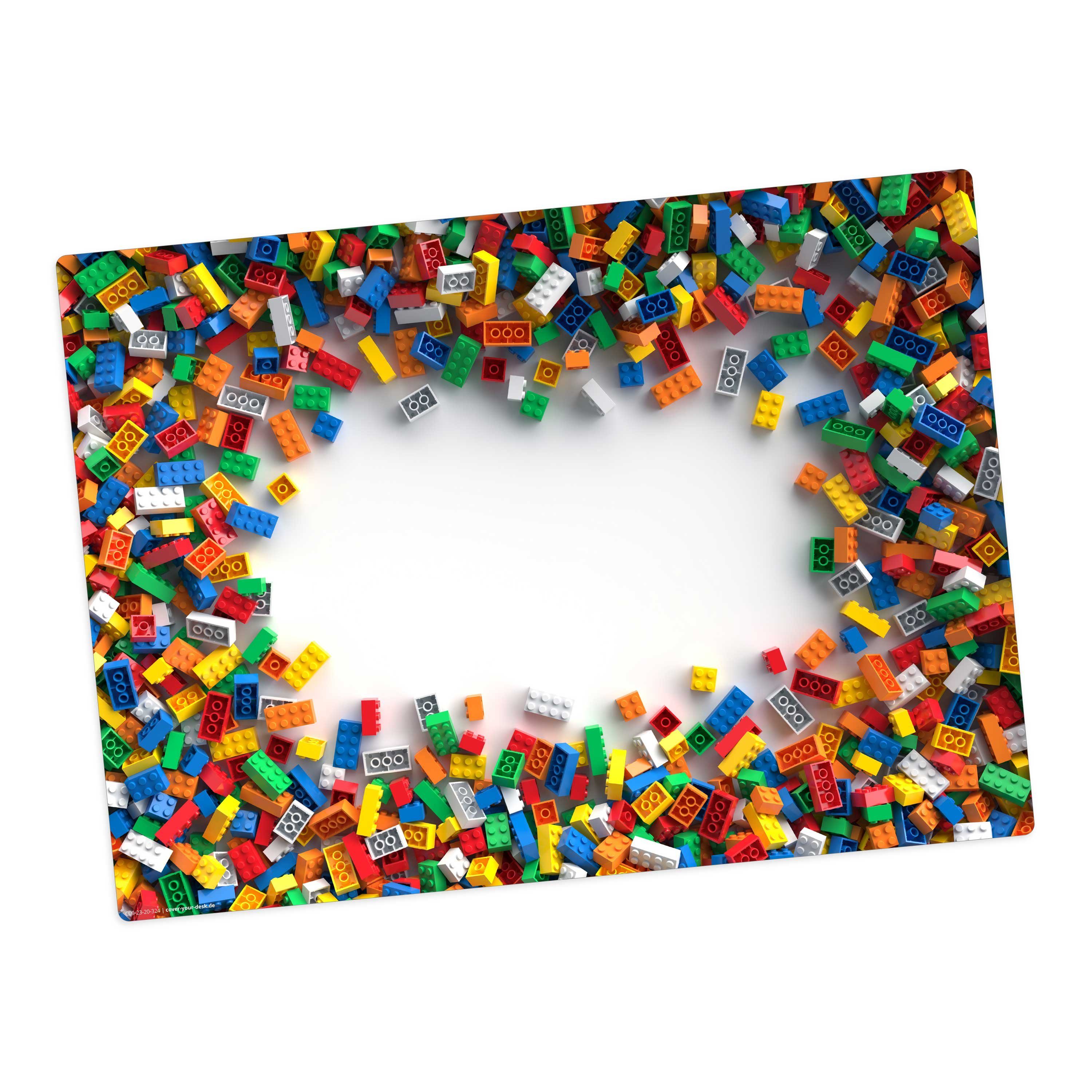 Platzset, Tischset,  Platzset abwaschbar - Legoteile, Tischsetmacher, (aus erstklassigem Vinyl, 1-St., 44 x 32 cm / bunt), Made in Germany
