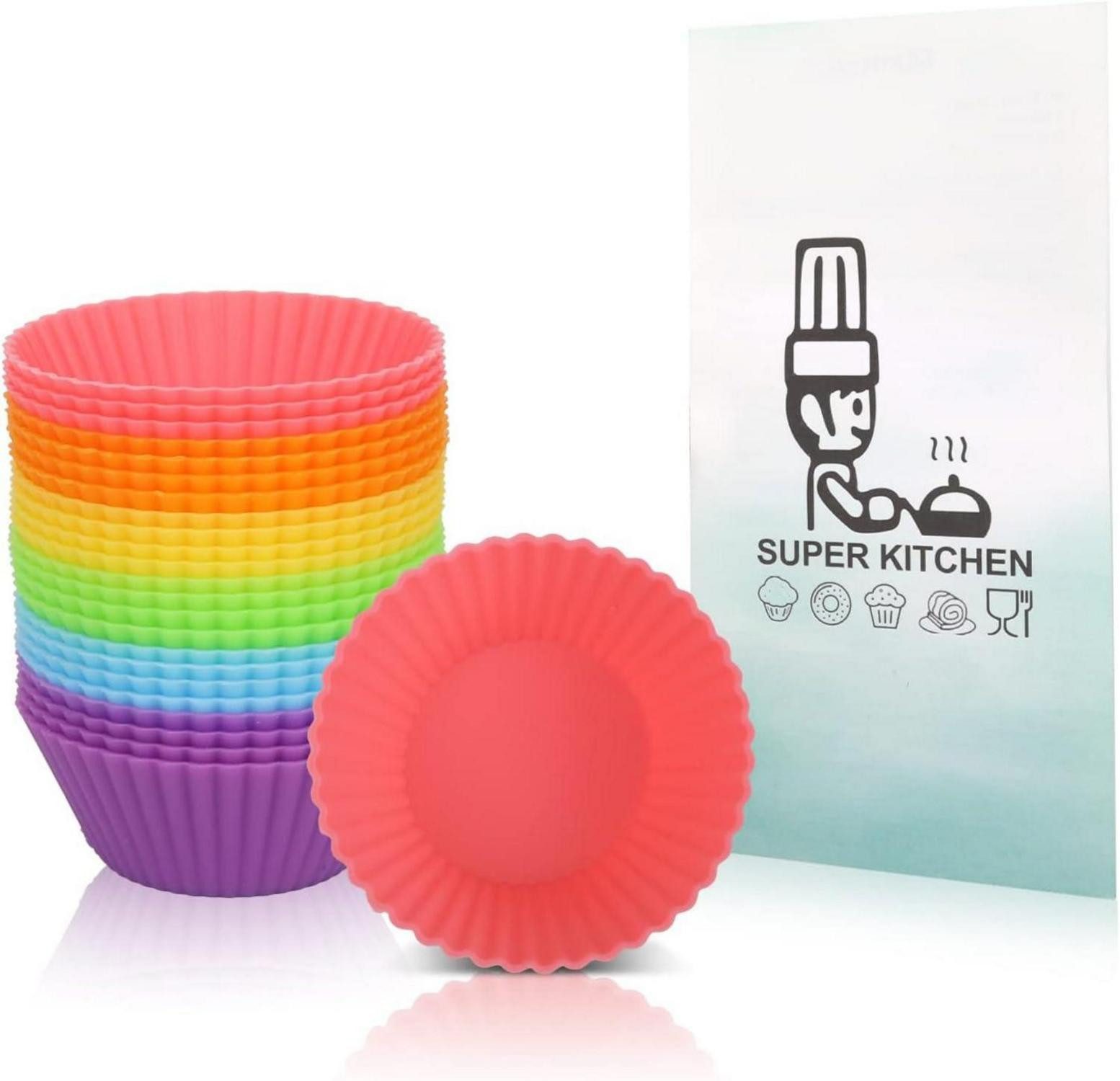 Back-Set Mini Muffinform Silikon Klein Cupcake Backform Antihaft 24er-Pack