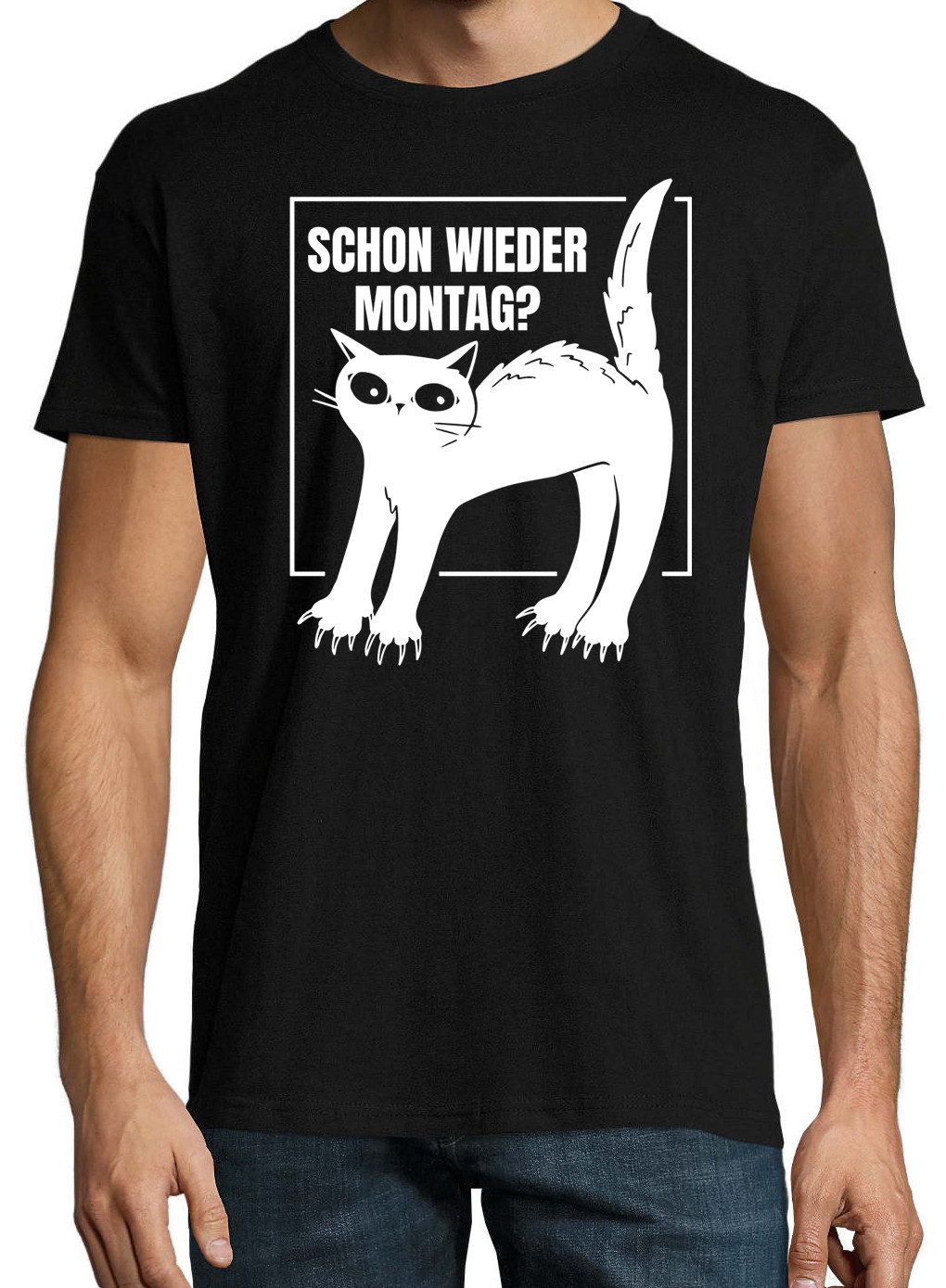 Youth Designz Print-Shirt Montags Katze Herren günstig online kaufen