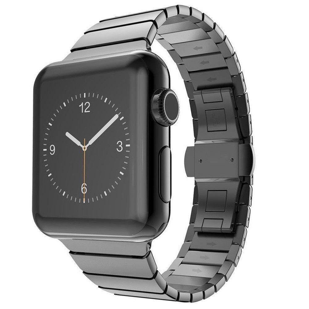 CoverKingz Smartwatch-Armband Gliederarmband für Apple Watch 49/45/44/42mm Band Series, Gliederarmband Faltschließe Serie Ultra 2/Ultra/10/9/8/7/6/SE/5/4/3/2