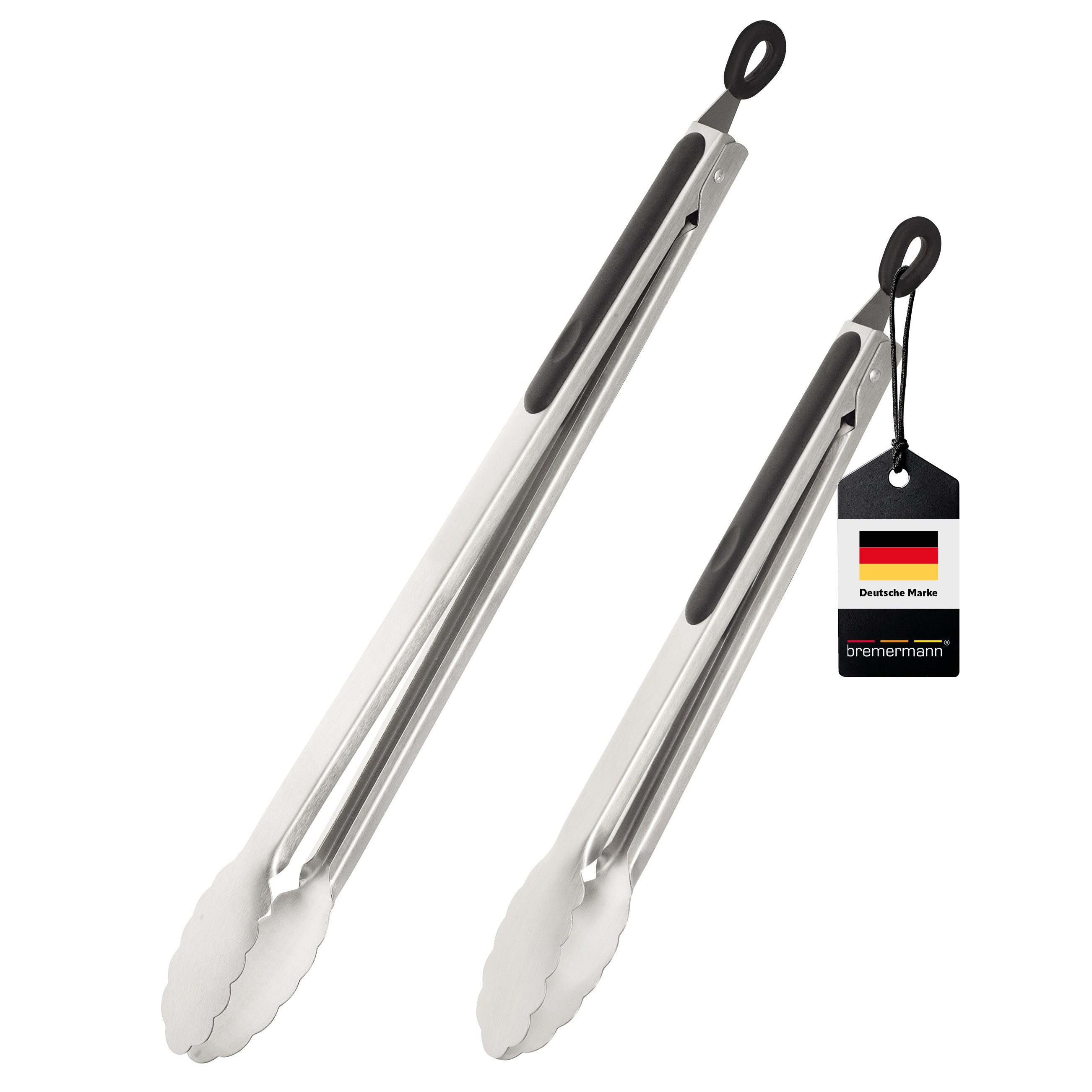Grillzange Grillzangen 2er-Set, ca. 44,5 (XL) und 35,5 (M) cm Länge, Edelstahl