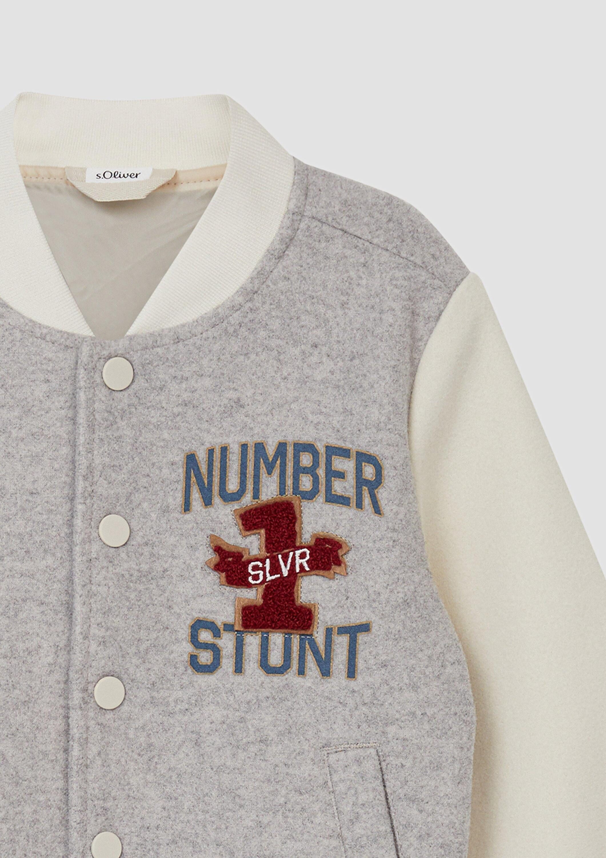 s.Oliver Funktionsjacke Indoor-Jacke Collegejacke mit Taftfutter und Kontrastdetails