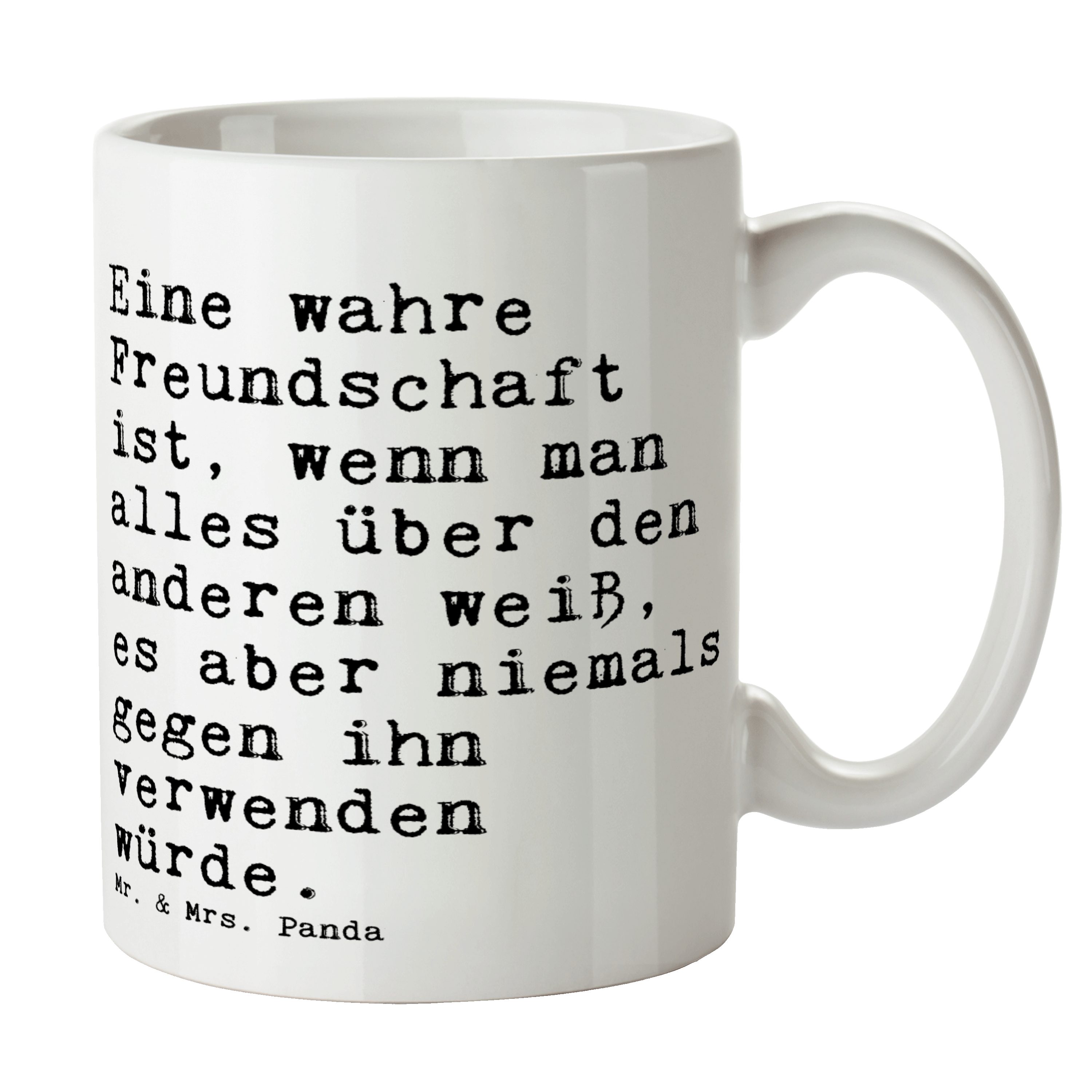 Mr. & Mrs. Panda Tasse »Eine wahre Freundschaft ist,... Weiß