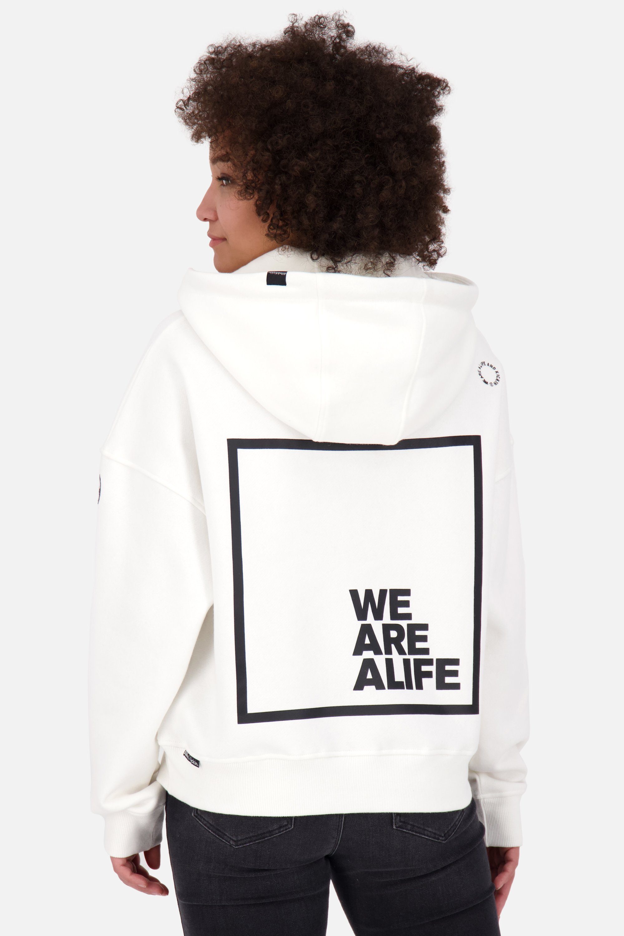 Alife & Kickin Sweatshirt white A Kapuzensweatshirt Hoodie Damen Kapuzensweatshirt, Pullover JessyAK