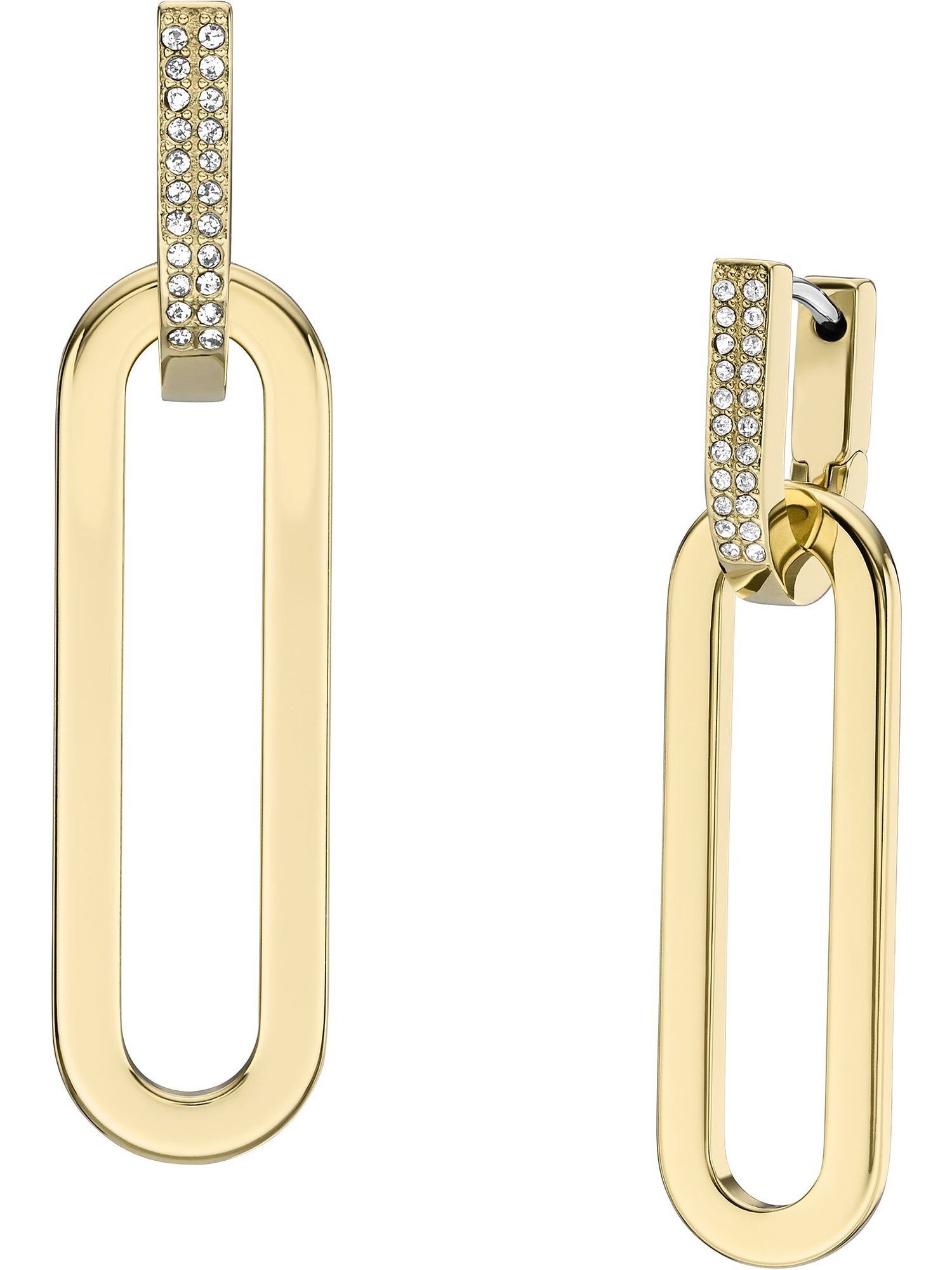 Fossil Paar Ohrhänger Fossil Damen-Ohrhänger Edelstahl Glasstein günstig online kaufen