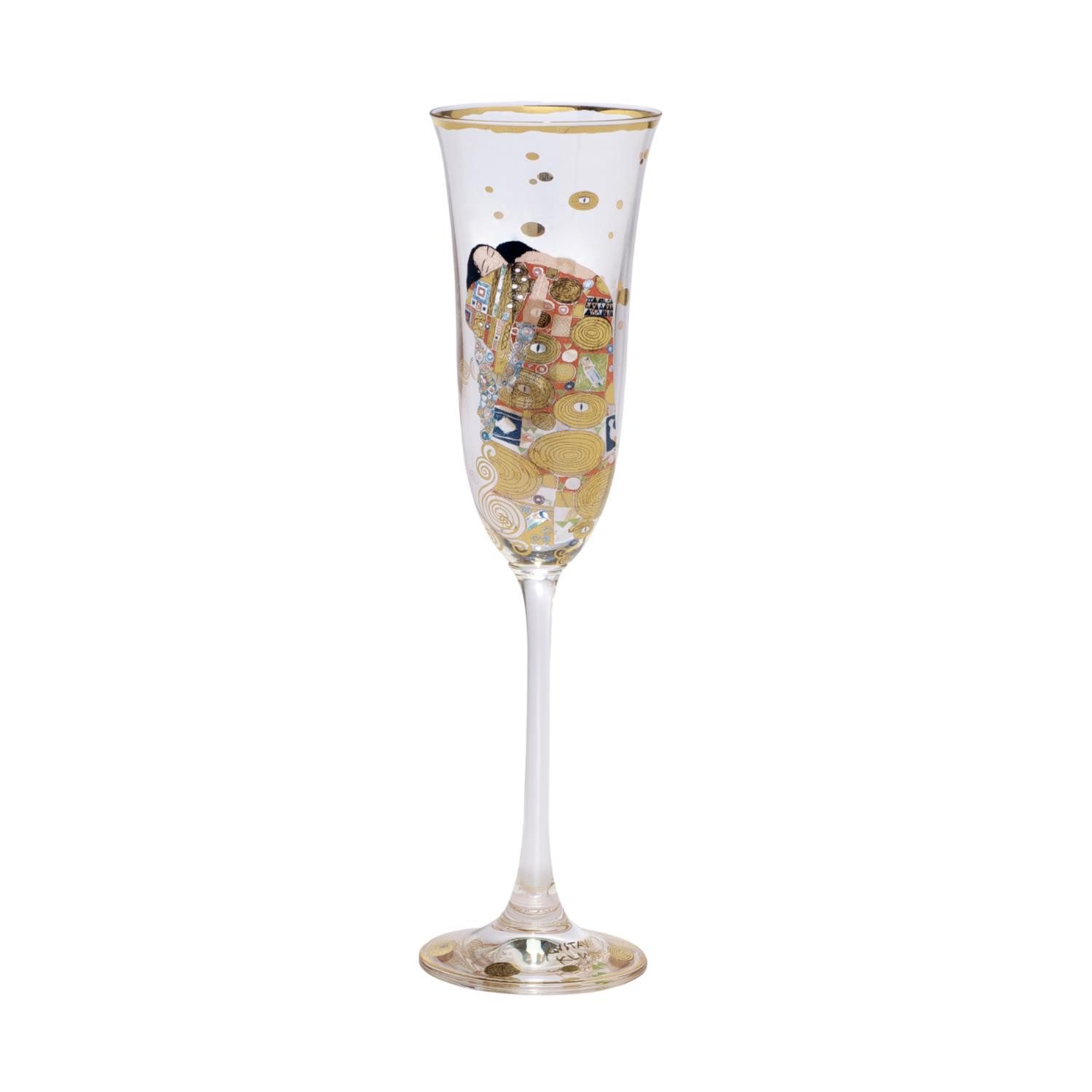 Goebel Sektglas Gustav Klimt, Glas, Farbe: Mehrfarbig, Motiv: Die Erfüllung
