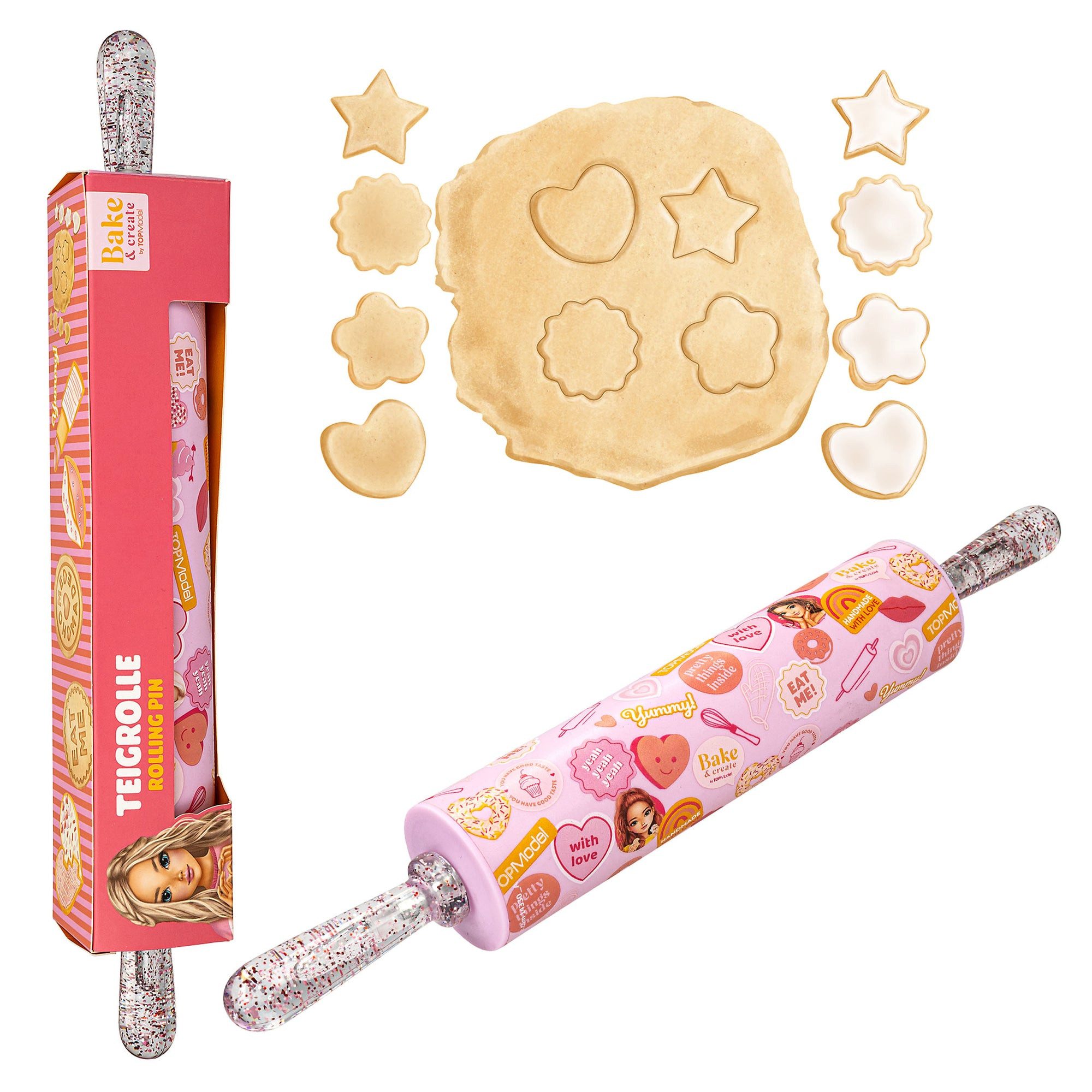 Depesche Spiel TOPModel Teigrolle Bake & Create – Silikon Rolling Pin