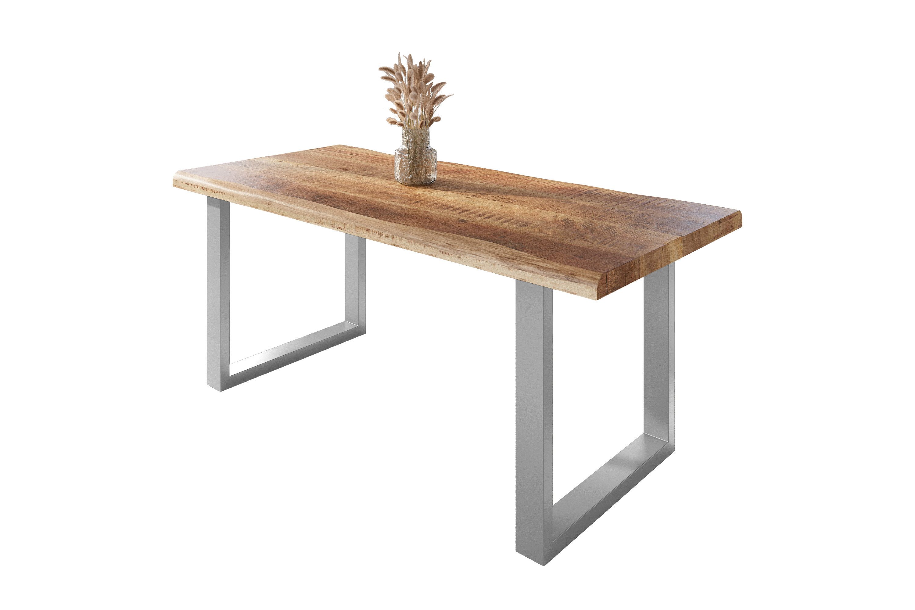 SAM® Esstisch Waves, Mangoholz, gedoppelte Tischplatte, günstig online kaufen