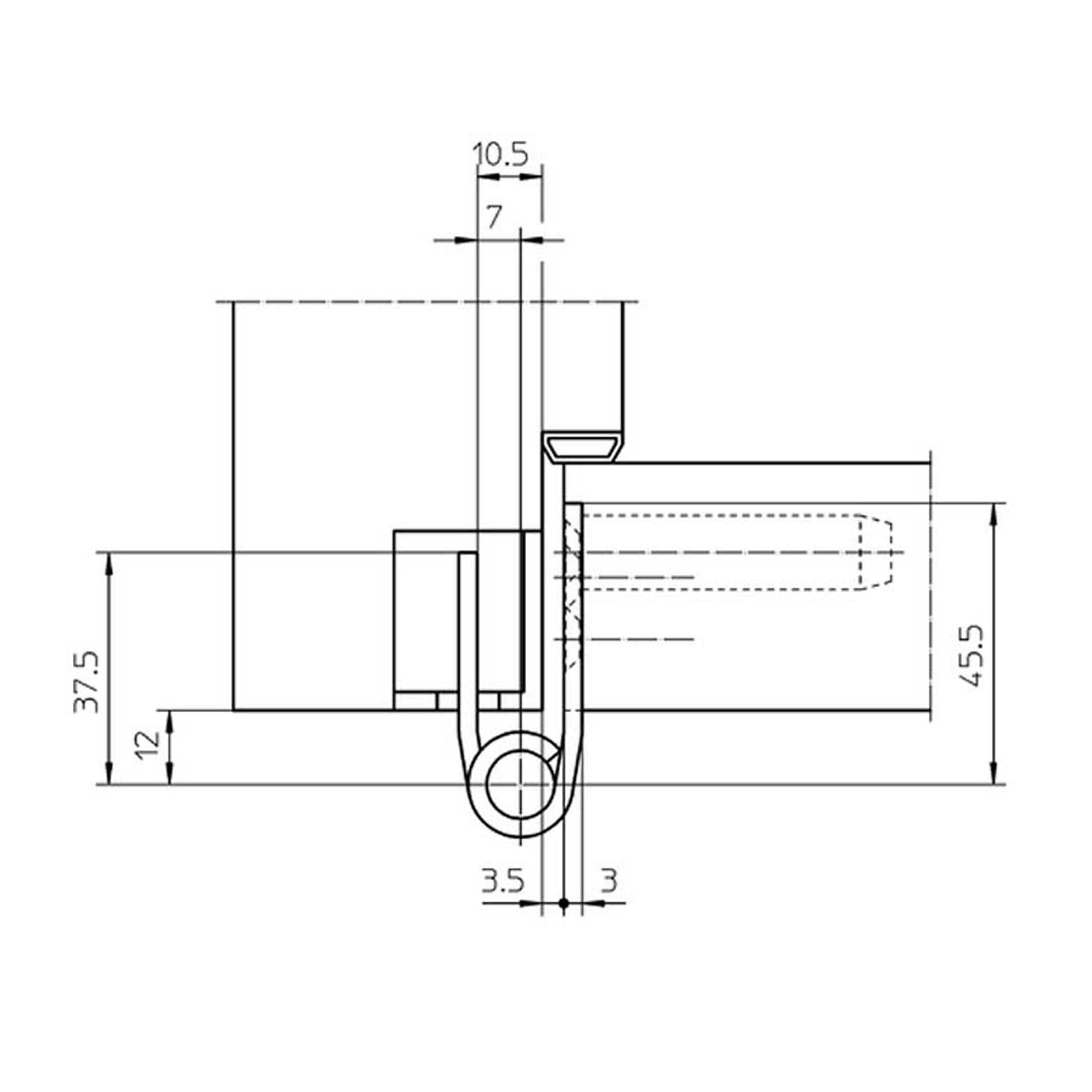 Simonswerk Türbeschlag VX 7729/160 18-3, Objektband Edelstahl matt