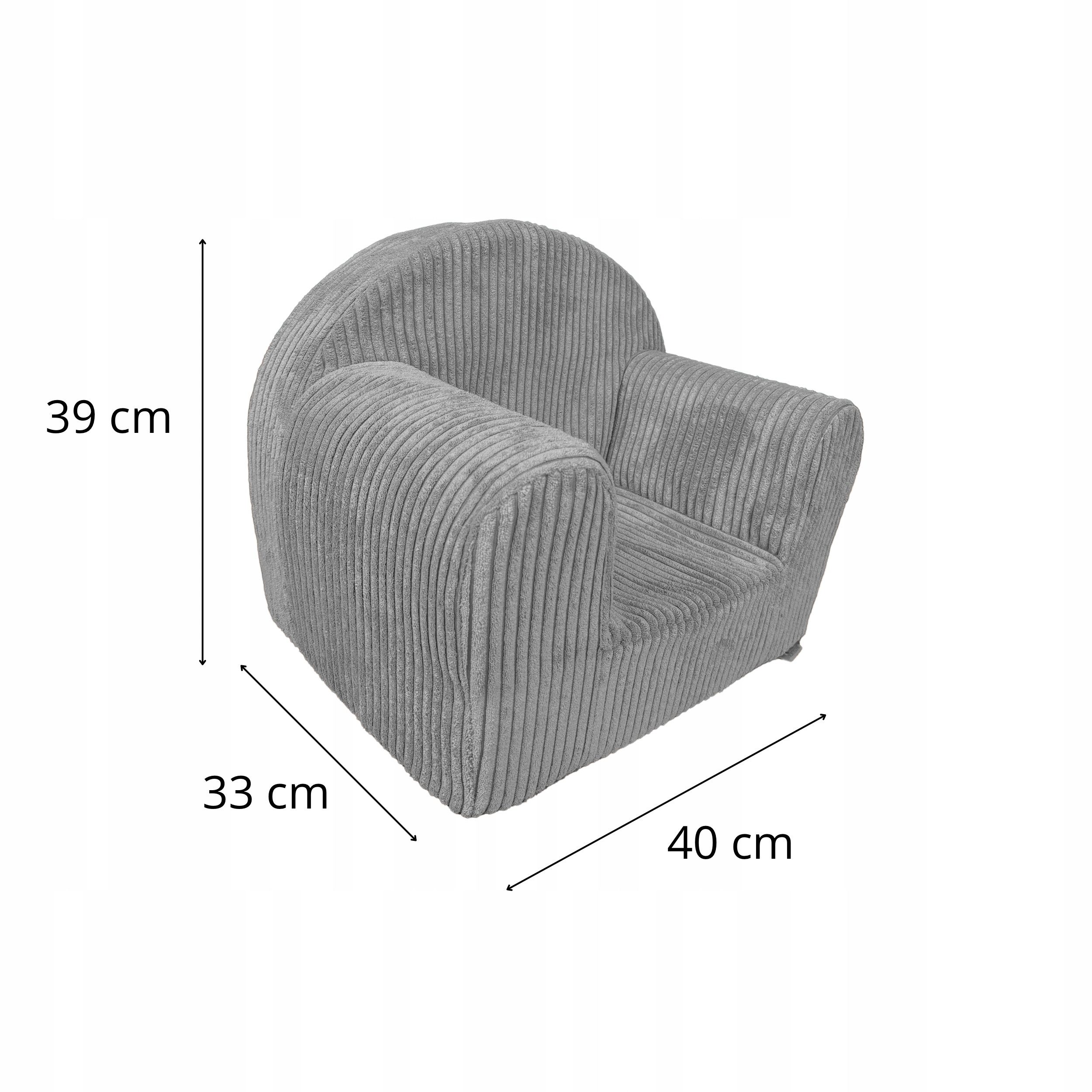 FORTISLINE Kindersessel Kindersessel Mini in Cord Komfort und Stil Hellgrau günstig online kaufen
