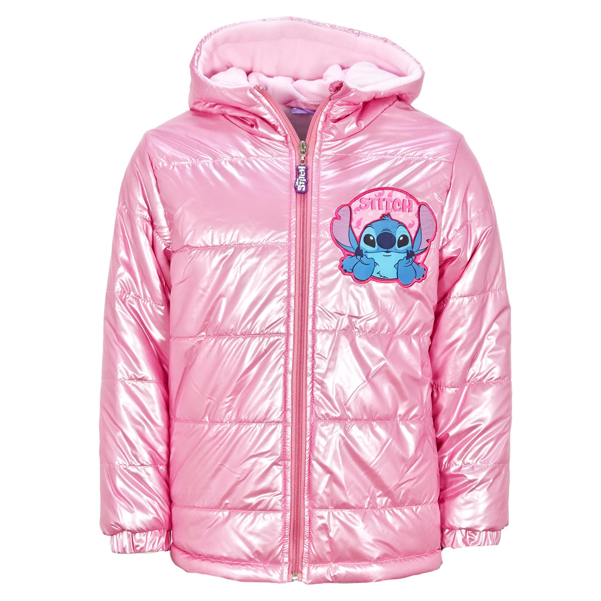 Disney Winterjacke Disney Stitch Kinder Mädchen Winterjacke Mädchen Jacke mit Kapuze Gr. 98 bis 140