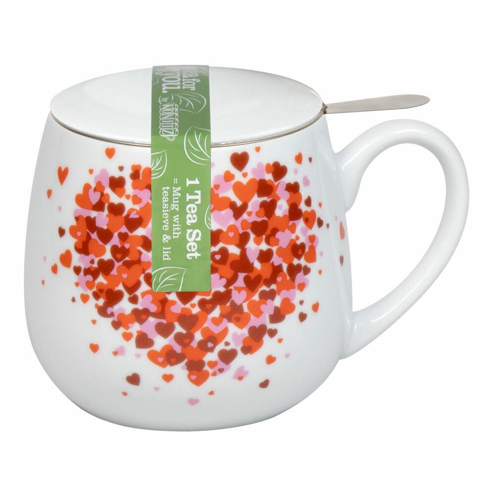 Könitz Becher Love Explodes, Porzellan, mit Sieb und Deckel