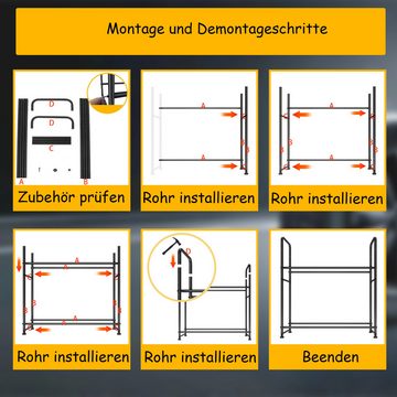 AUFUN 2 stöckig Werkstattregal Standhalterung, (1-tlg., mit Schutzhülle)