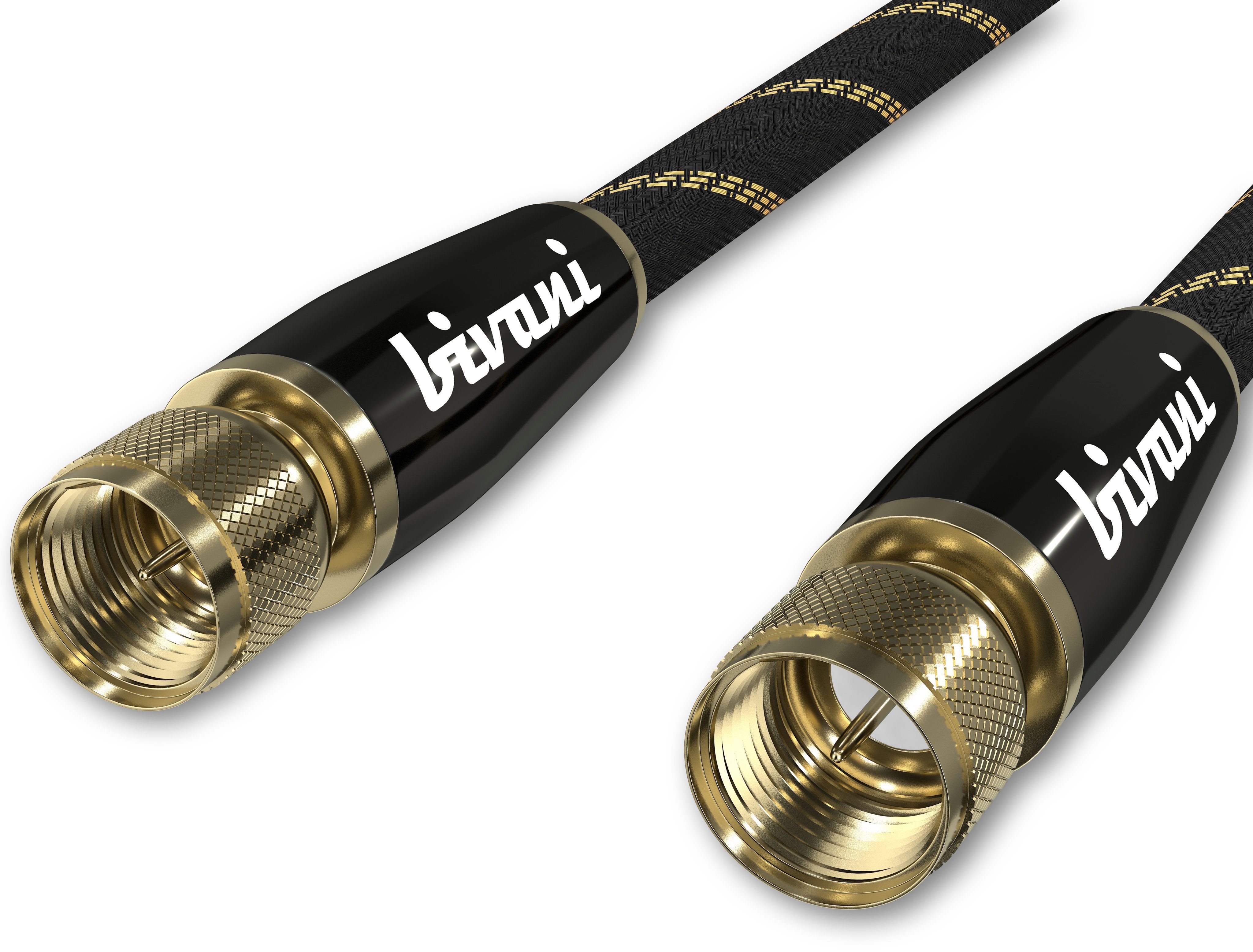 bivani Premium SAT Koaxial Antennenkabel F-Stecker SAT-Kabel, F-Verbinder, F-Verbinder (750 cm), Koaxialkabel, Fernsehkabel, Modemkabel, Radio, DVB-T, DVB-T2, DVB-C, DVB-S, DVB-S2, FullHD, UltraHD, UHD, HDTV, TV