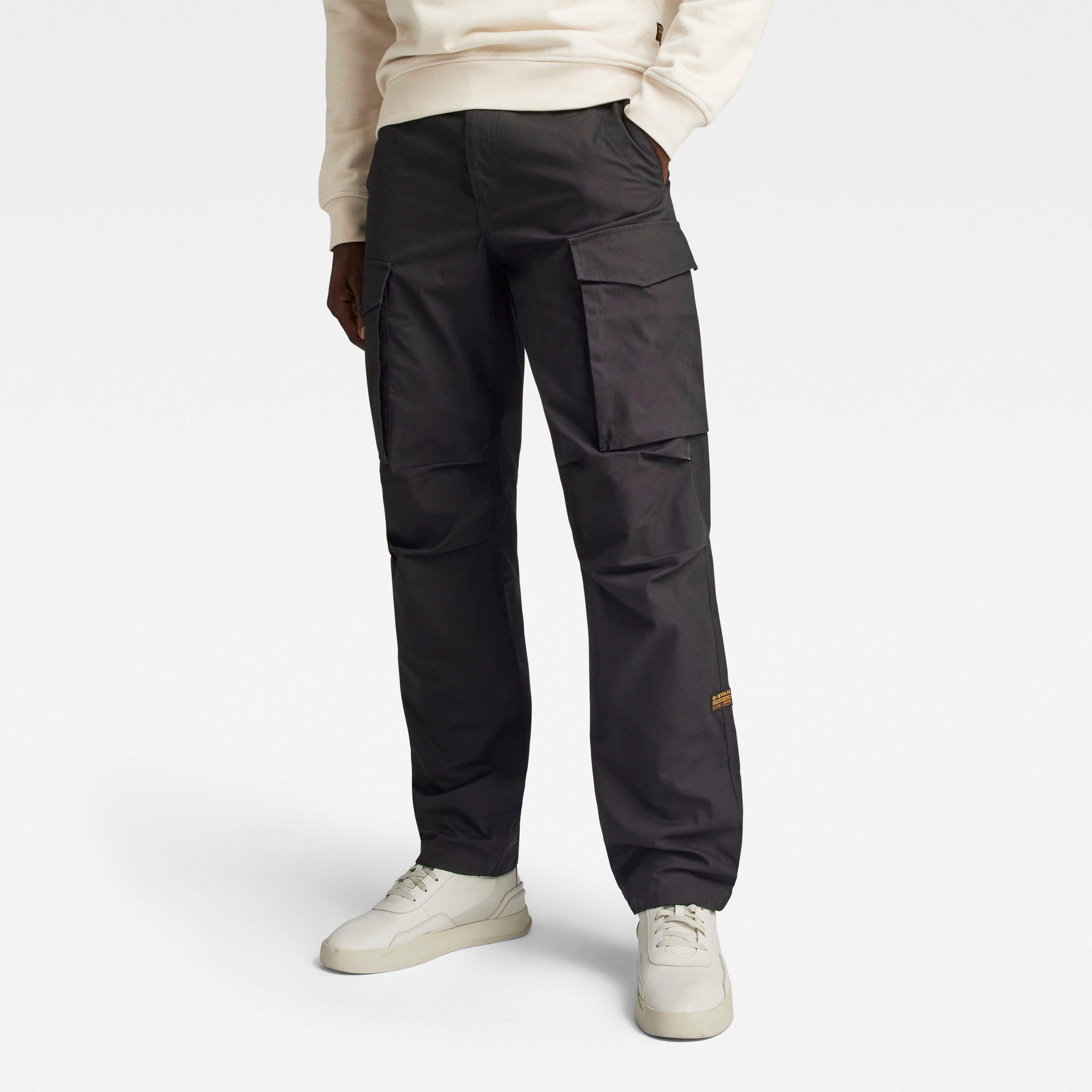 G-Star Raw Regular tapered fit cargobroek met ritszak in middengrijs online kopen | P&C