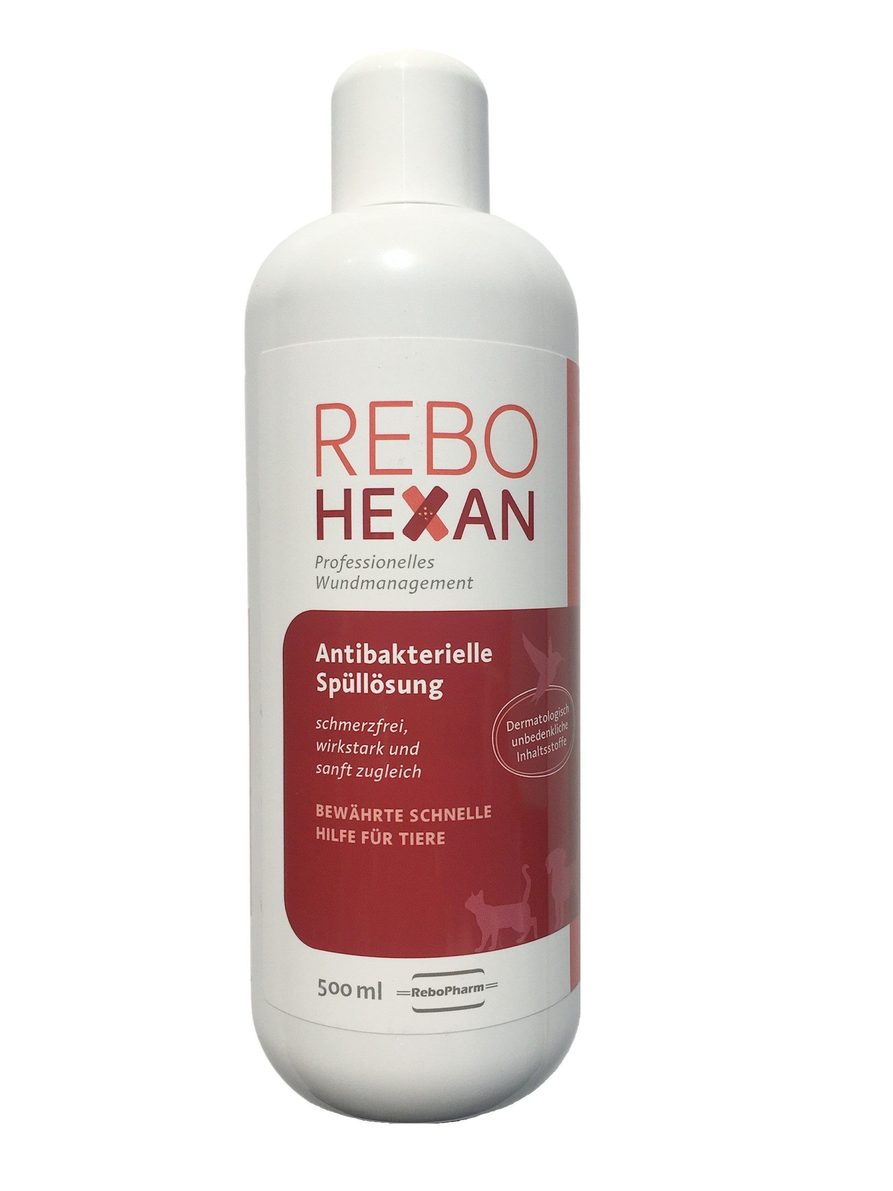 reboVet Veterinär-Fachgroßhandel GmbH & Co. KG Fellpflege Rebohexan Spüllösung 500ml zur Wundreinigung und Wundpflege
